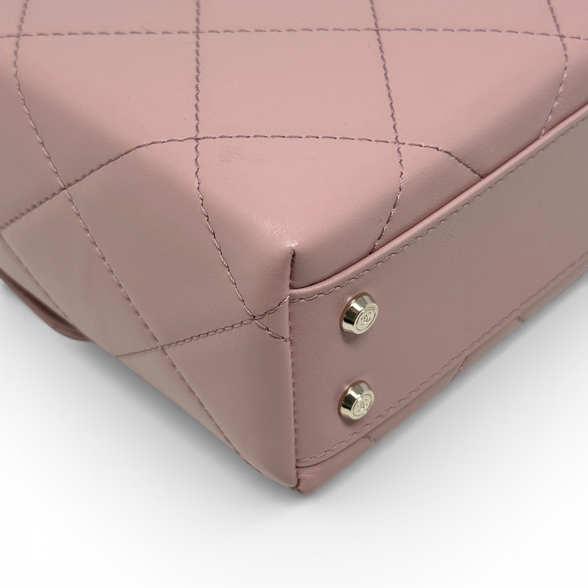 Chanel Pink Medium Vanity Top Handle Flap