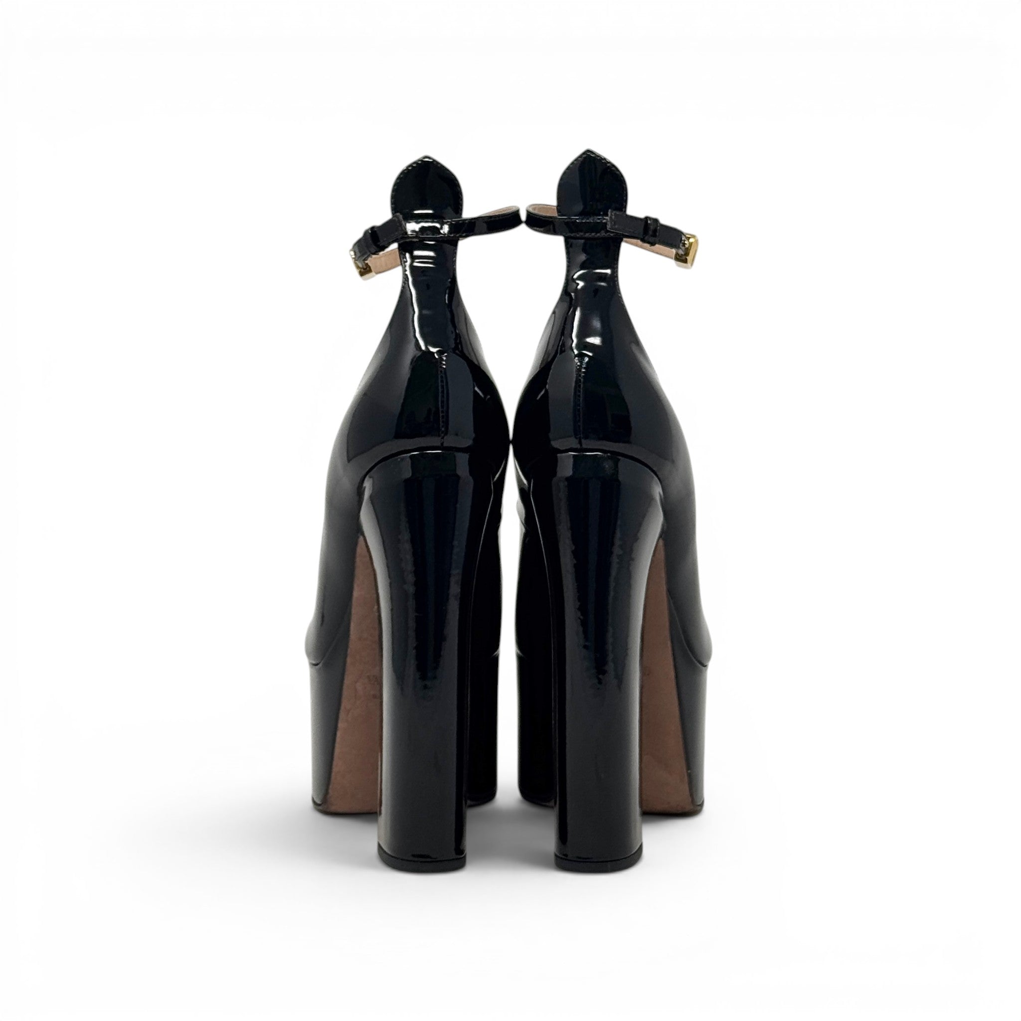 Valentino Black Tan-Go Platform Pumps 36.5