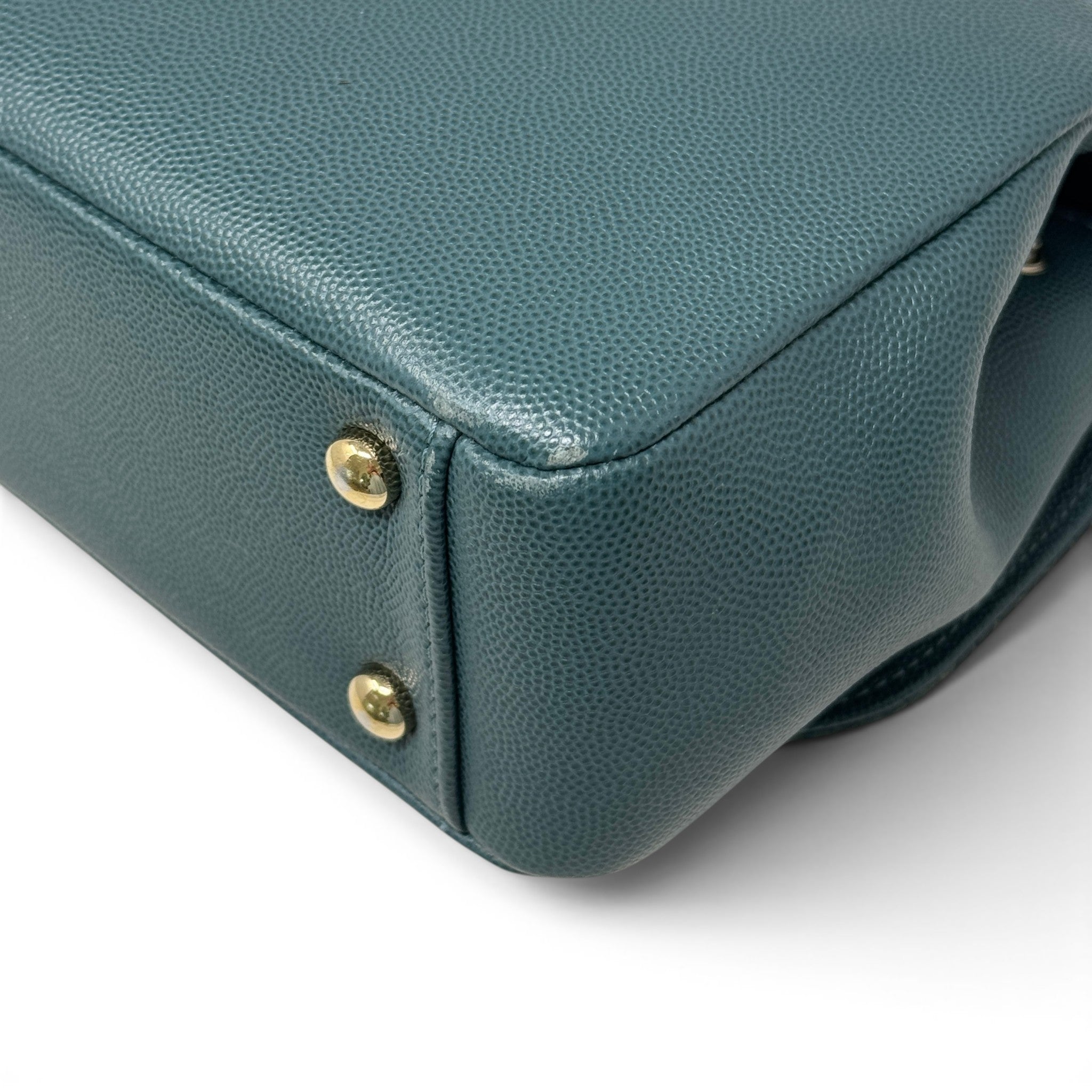 Chanel Green Python Small Business Affinity Flap