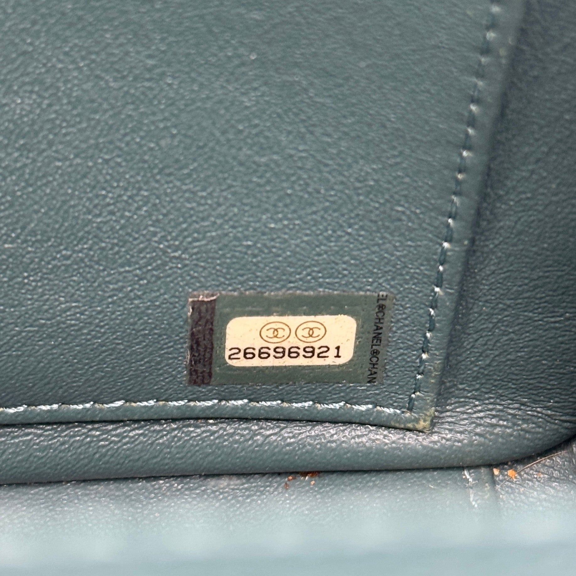 Chanel Green Python Small Business Affinity Flap