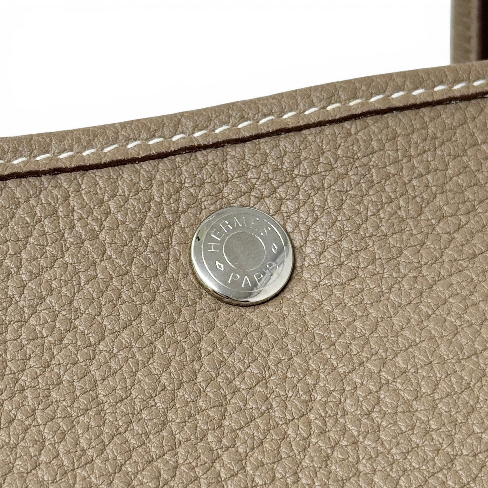 Hermes Etoupe Clemence Garden Party 36