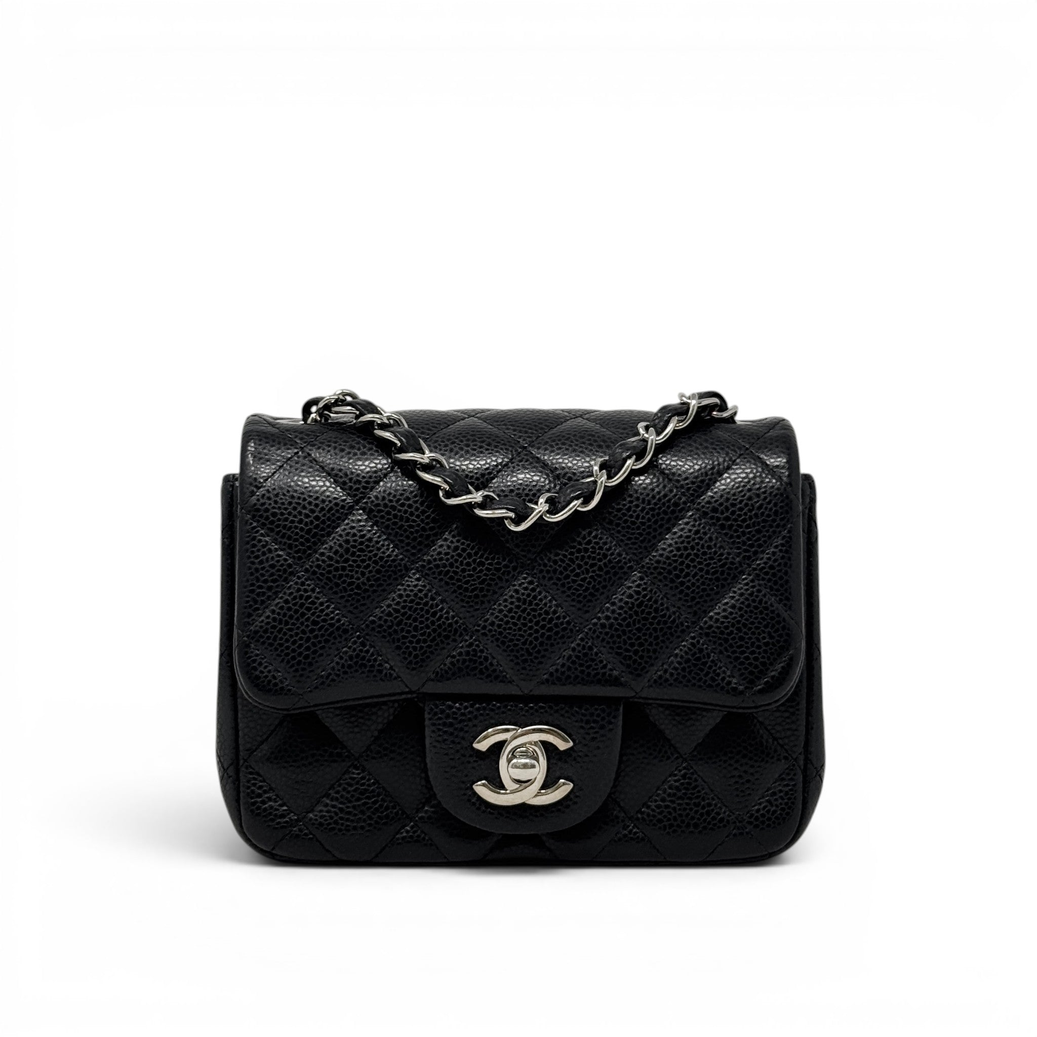 Chanel Black Caviar Mini Square Flap