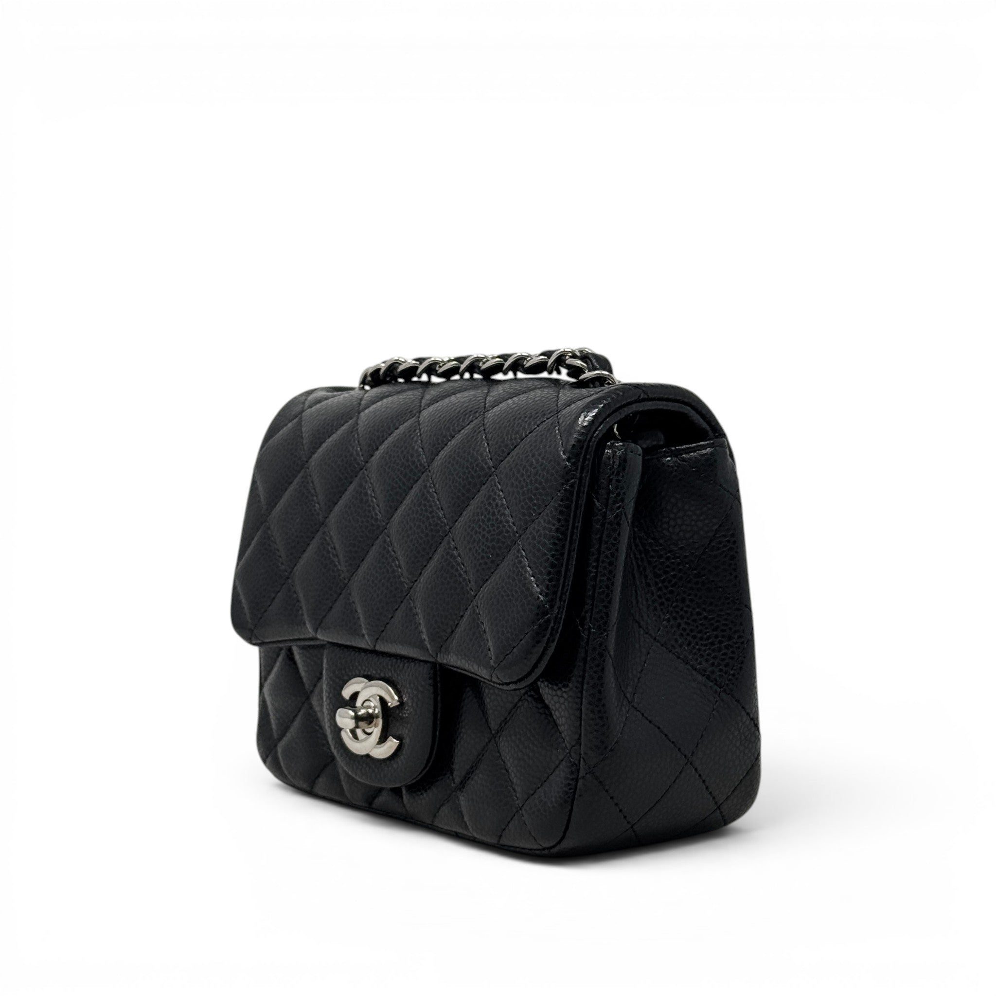 Chanel Black Caviar Mini Square Flap