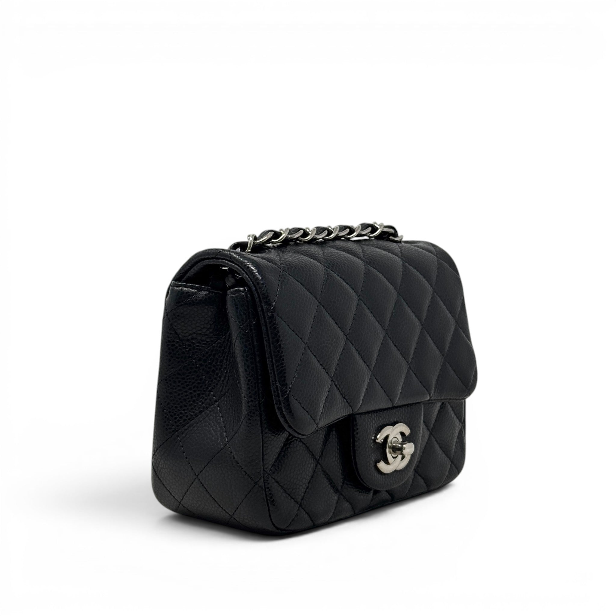 Chanel Black Caviar Mini Square Flap