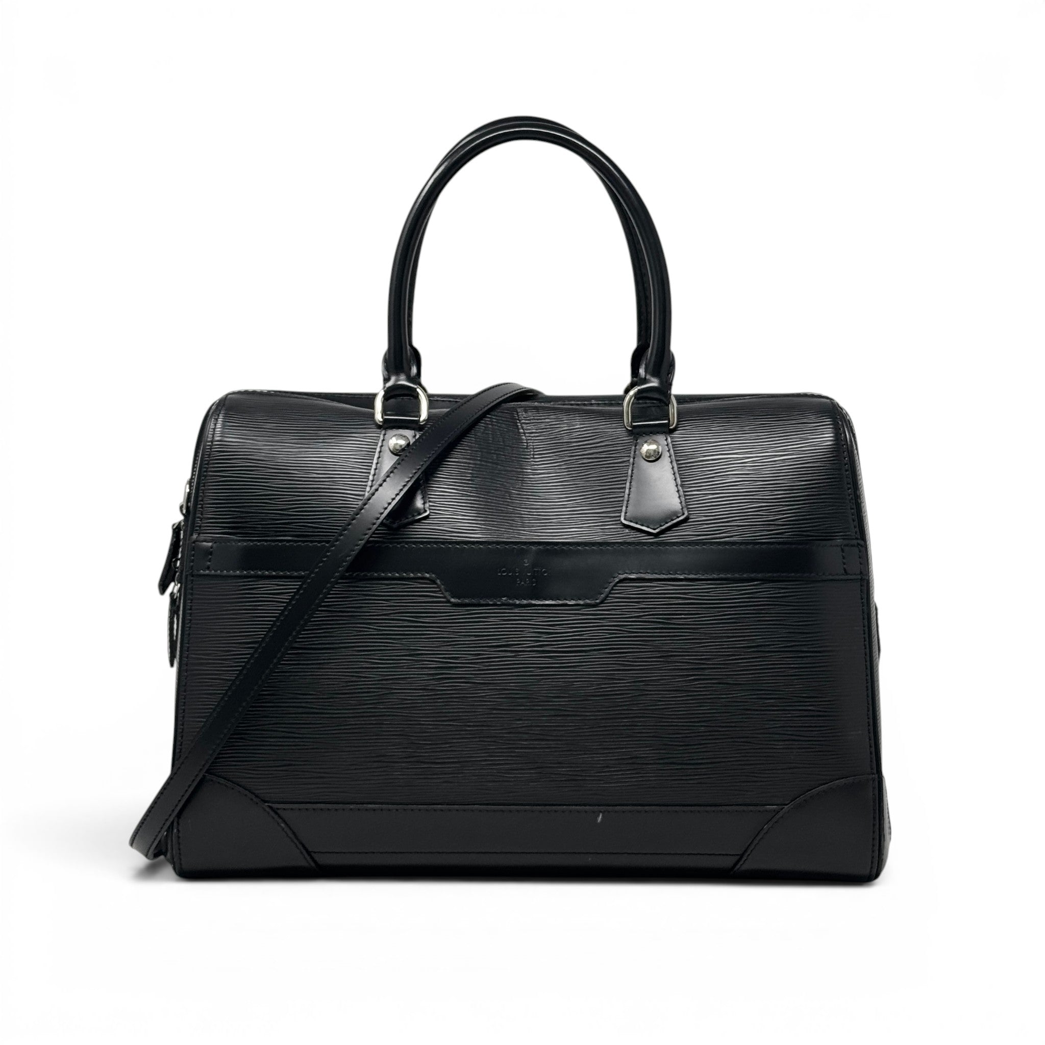 Louis Vuitton Black Epi Sac de Ville Bourget
