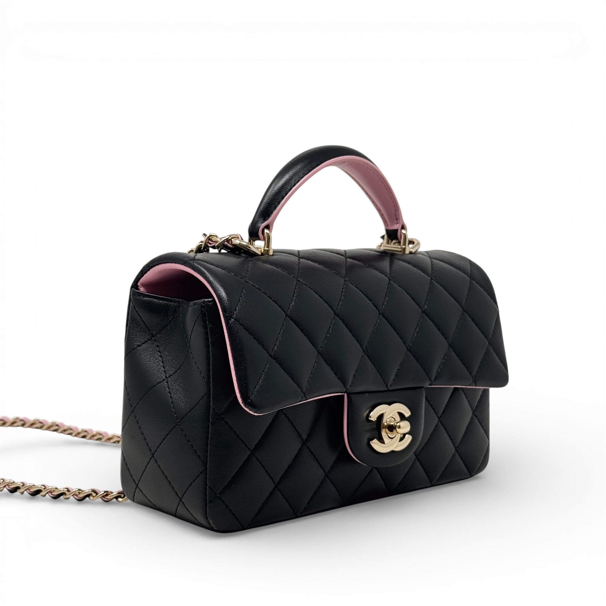 Chanel Black Mini Top Handle Flap