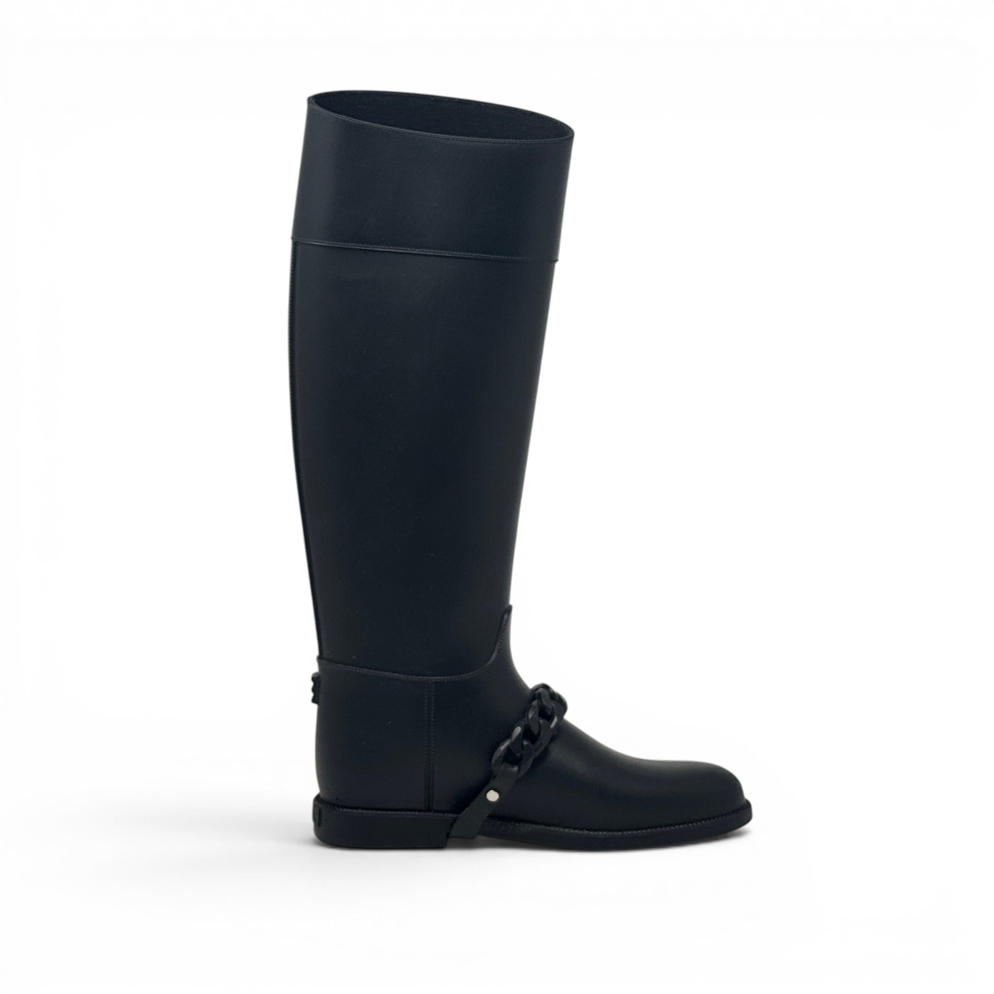 Givenchy Black Eva Chain Rain Boots 37
