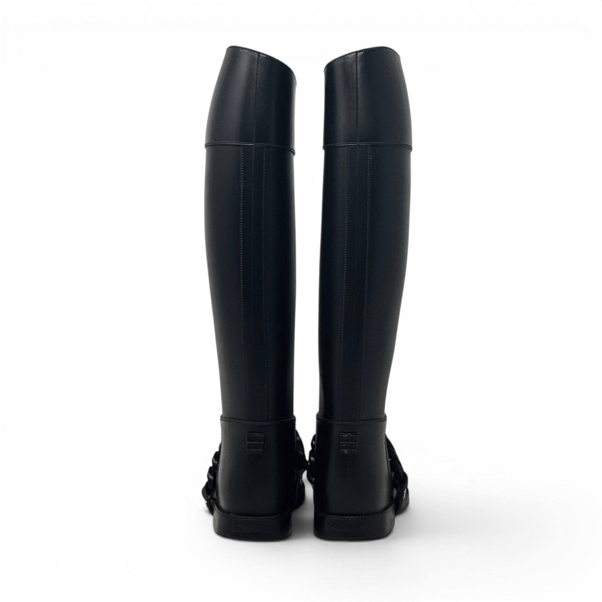 Givenchy Black Eva Chain Rain Boots 37