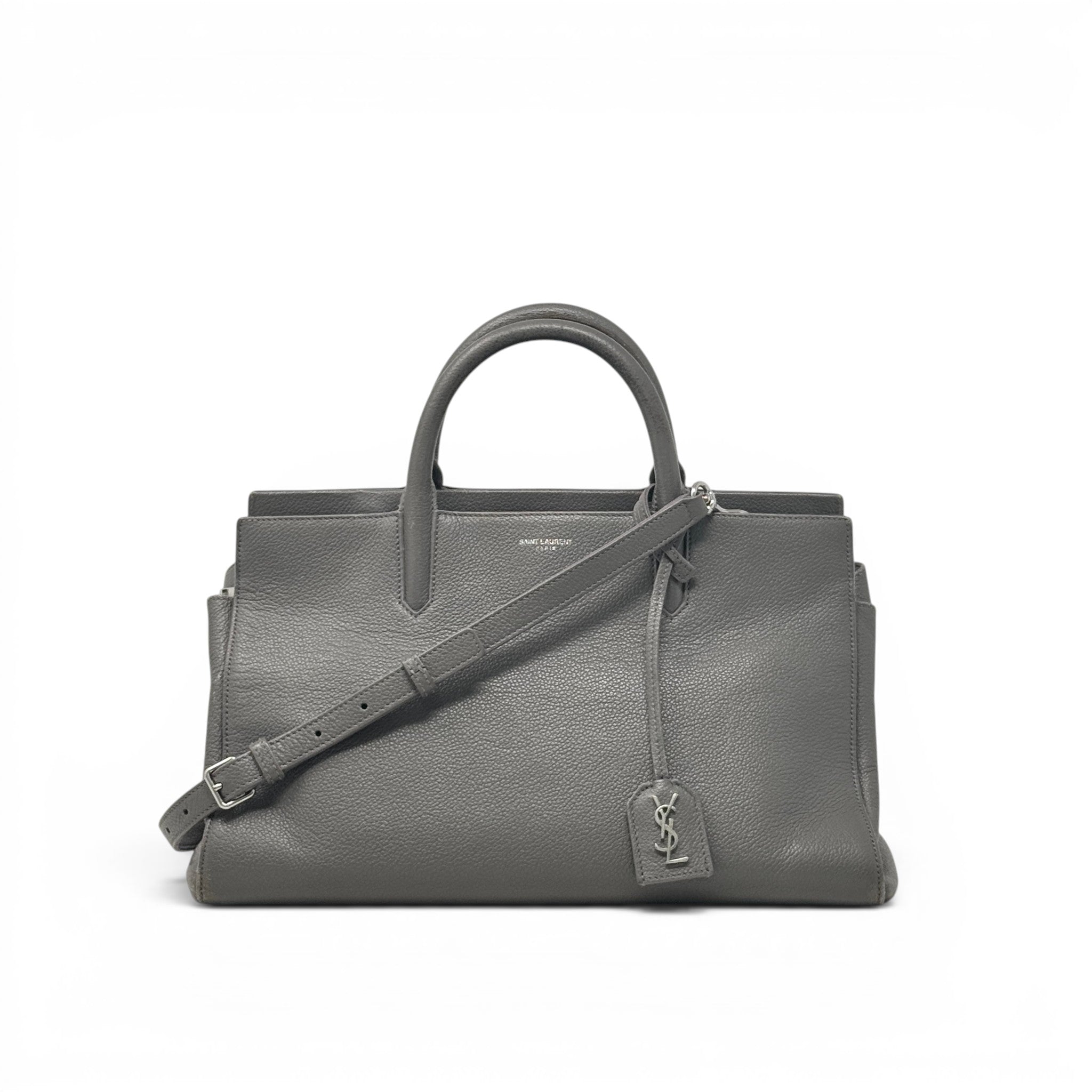 Saint Laurent Grey Small Rive Gauche Cabas Bag