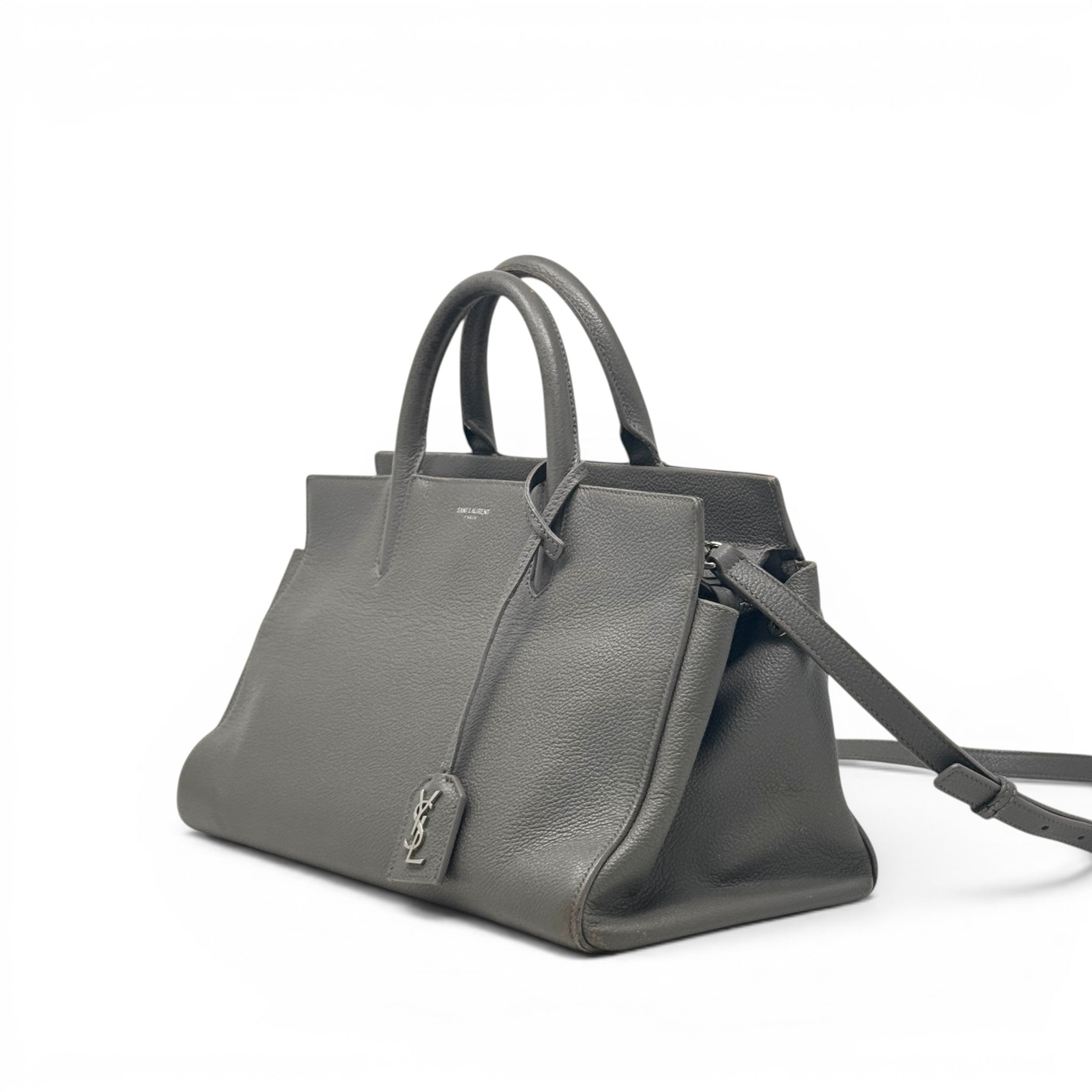 Saint Laurent Grey Small Rive Gauche Cabas Bag