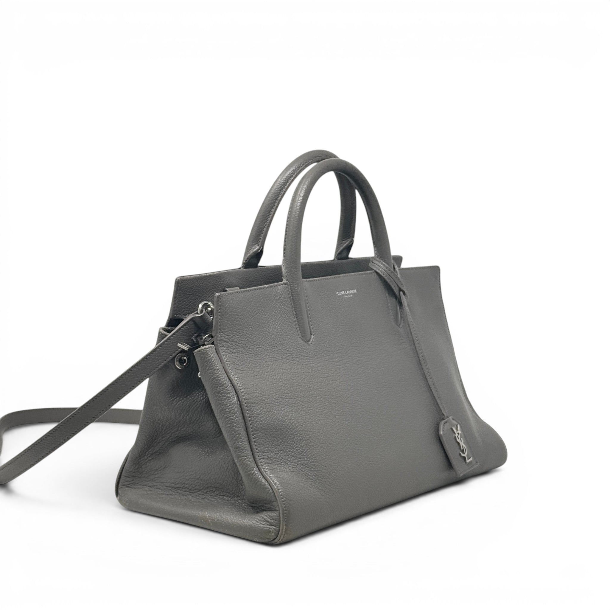 Saint Laurent Grey Small Rive Gauche Cabas Bag