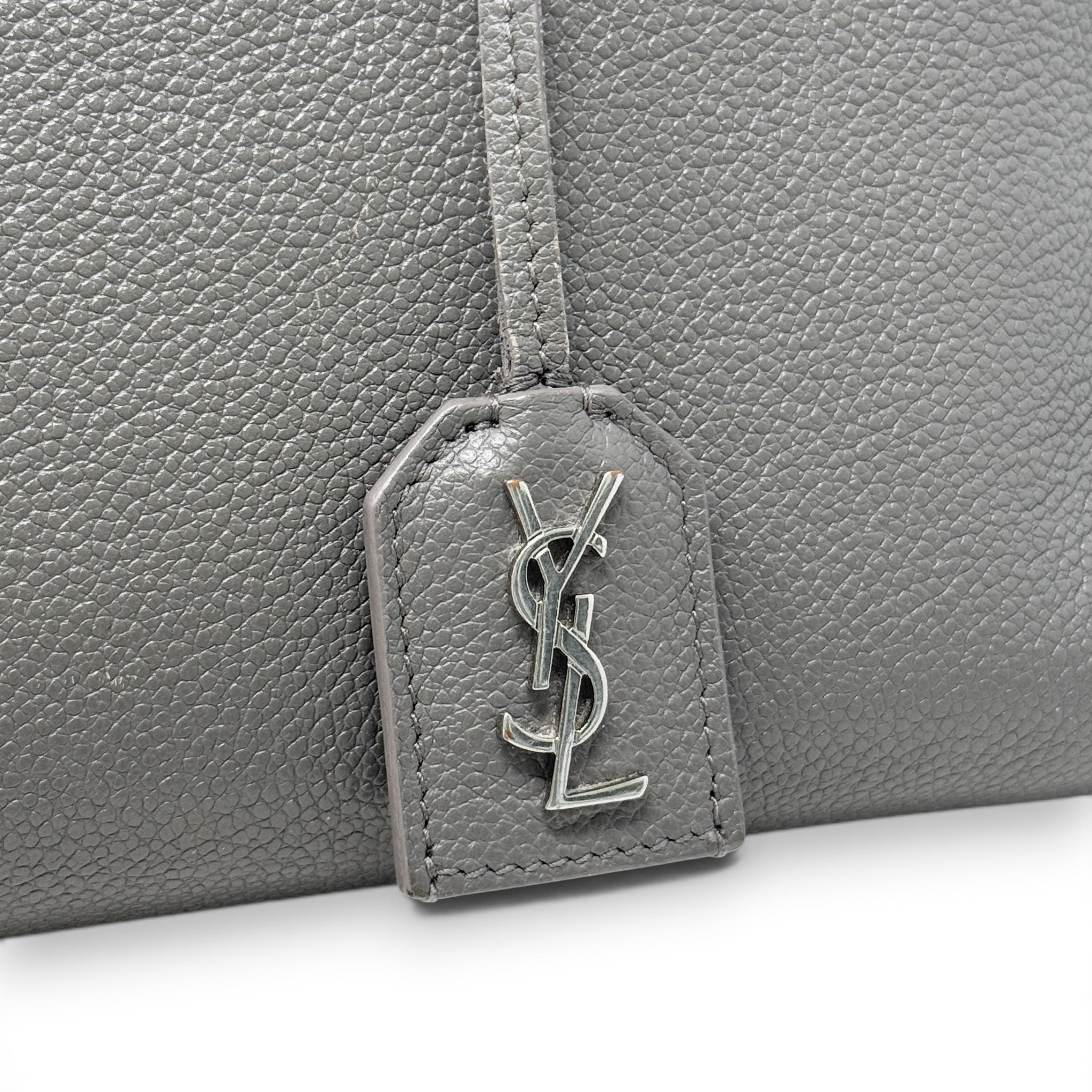 Saint Laurent Grey Small Rive Gauche Cabas Bag