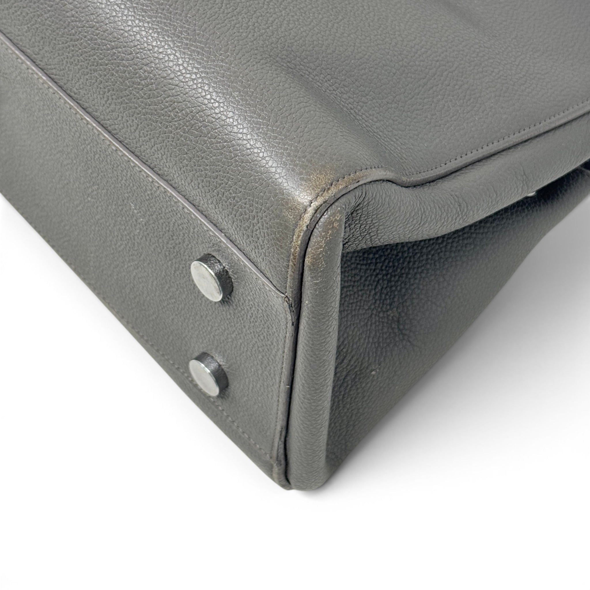 Saint Laurent Grey Small Rive Gauche Cabas Bag