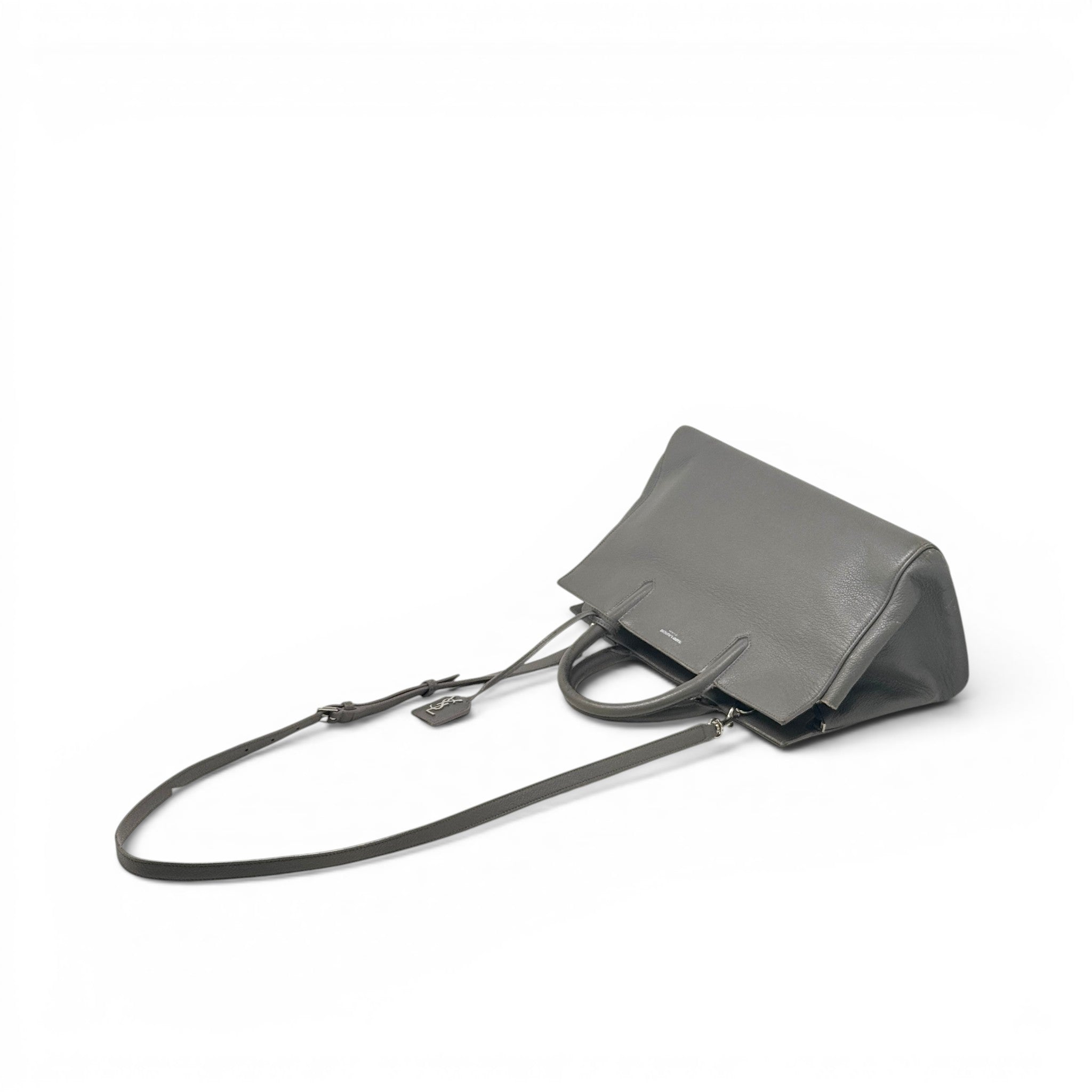 Saint Laurent Grey Small Rive Gauche Cabas Bag