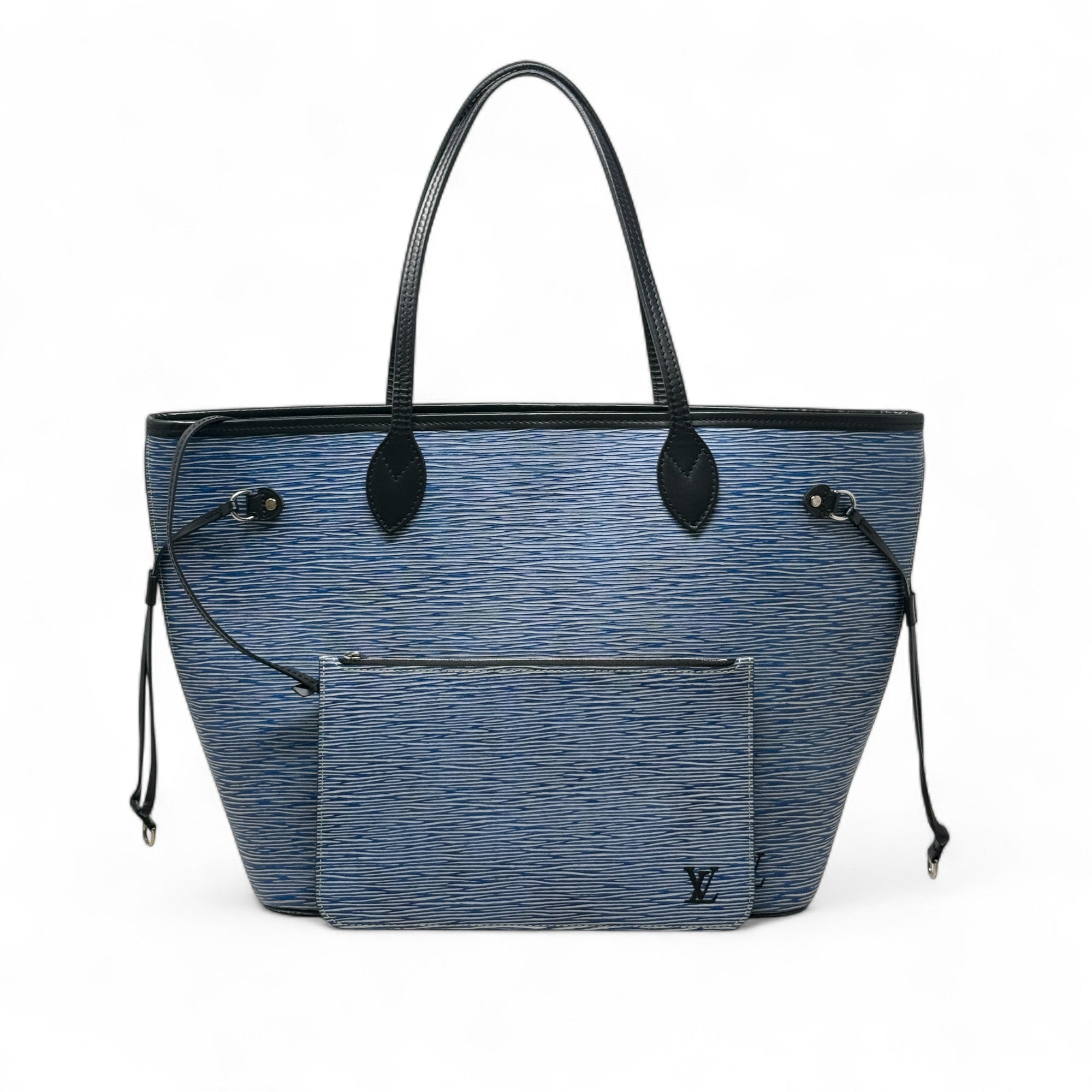 Louis Vuitton Blue Epi Neverfull MM