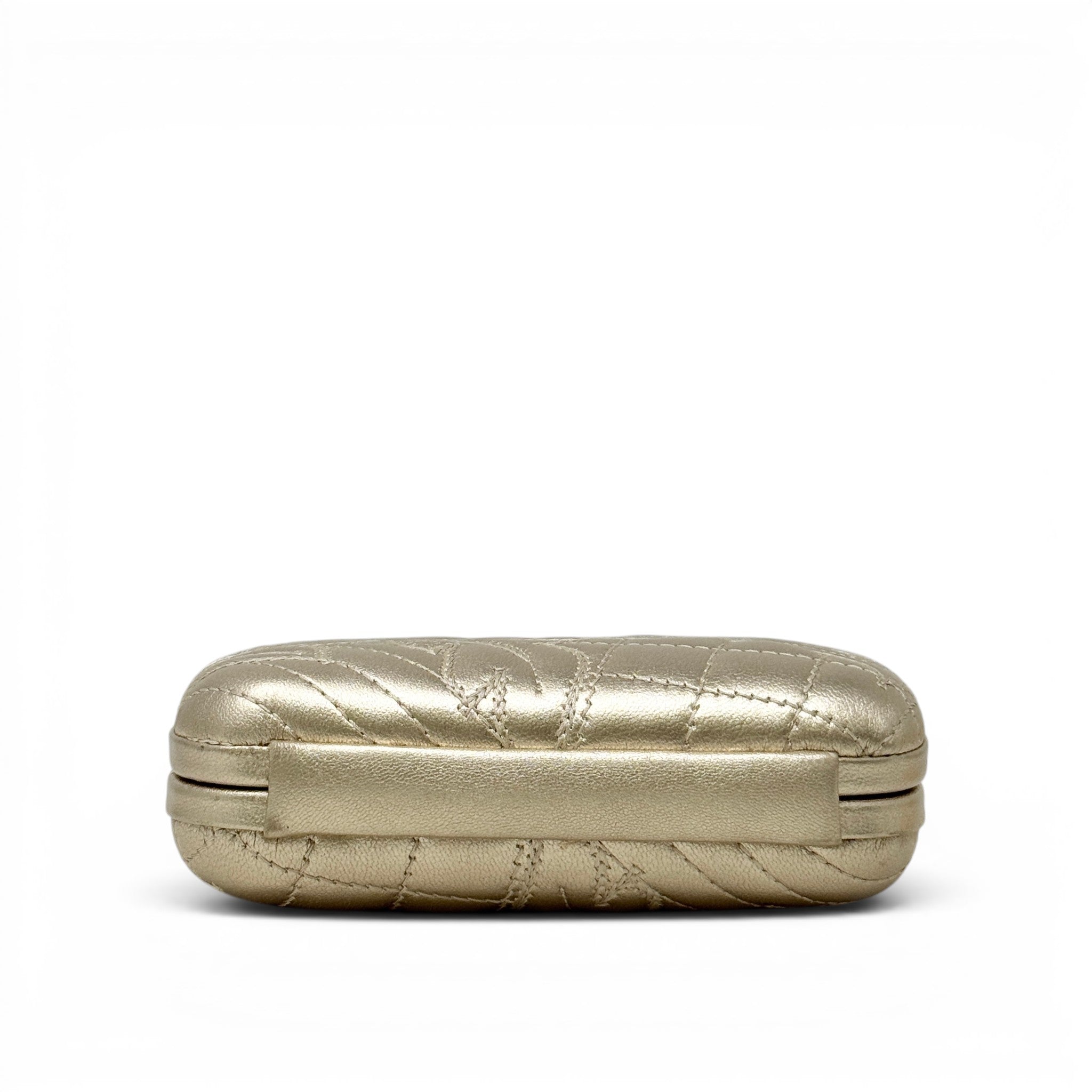 Versace Gold Clutch With Chain