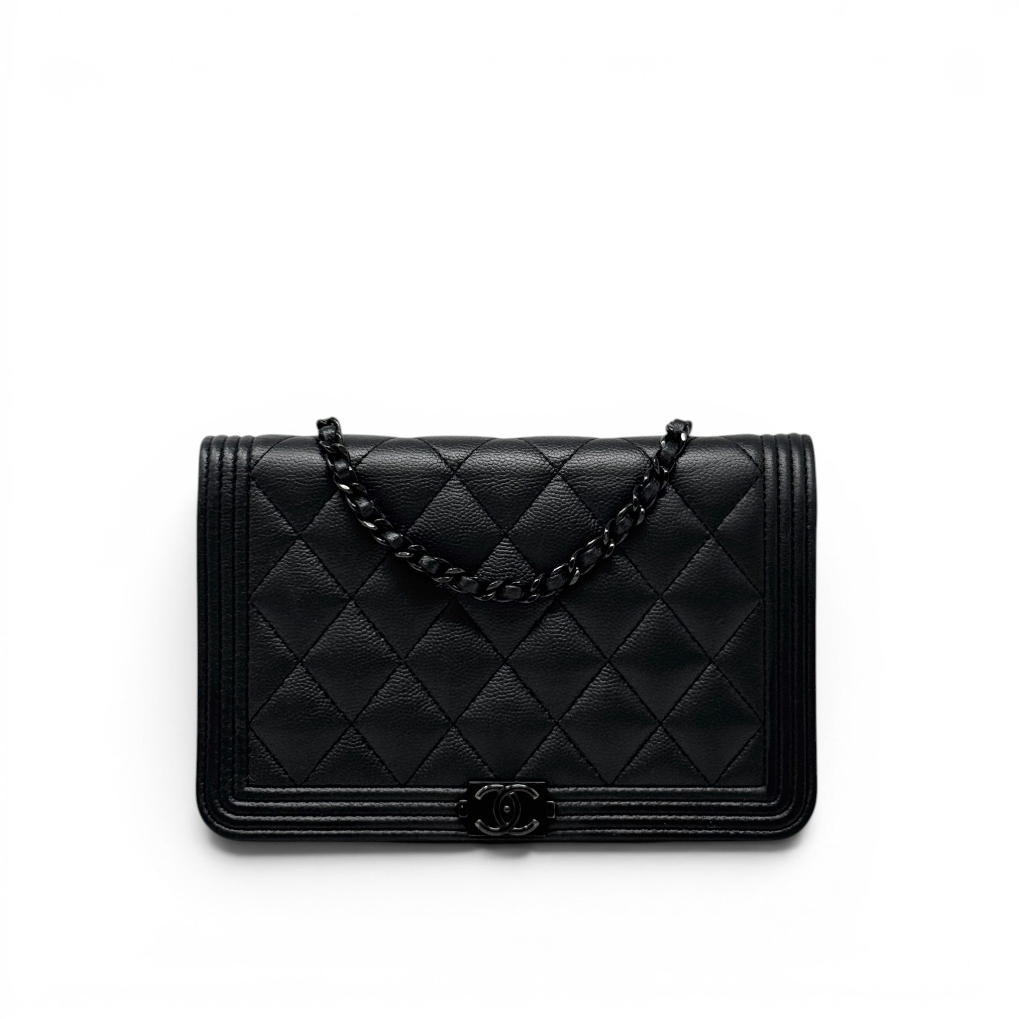 Chanel So Black Boy Wallet On Chain