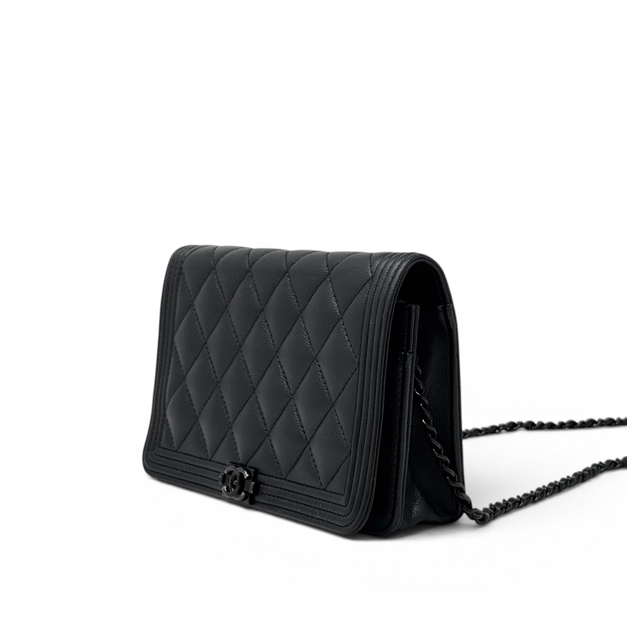 Chanel So Black Boy Wallet On Chain