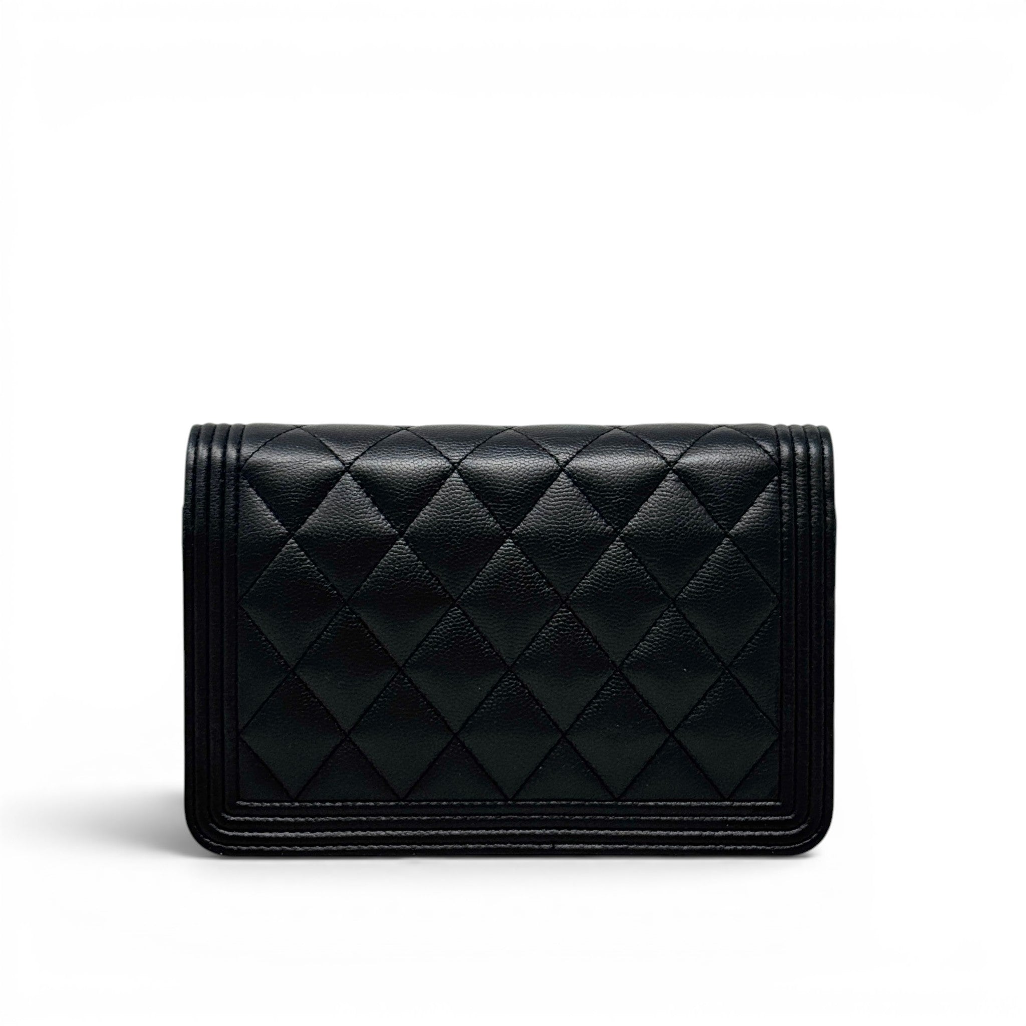 Chanel So Black Boy Wallet On Chain