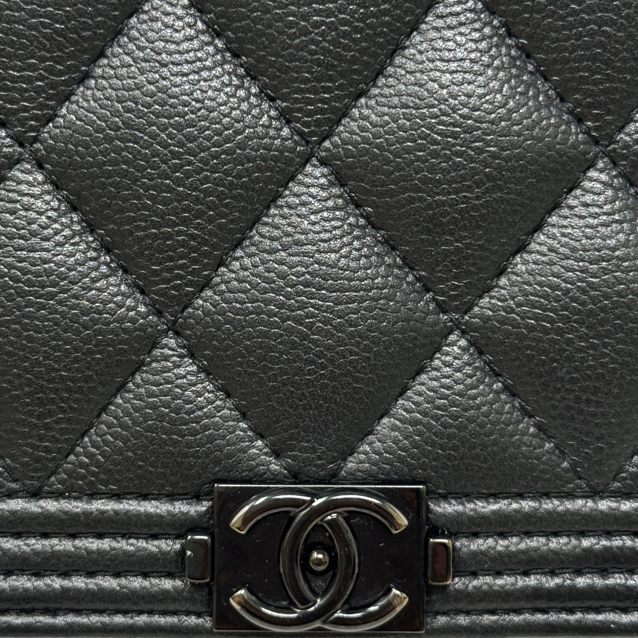 Chanel So Black Boy Wallet On Chain