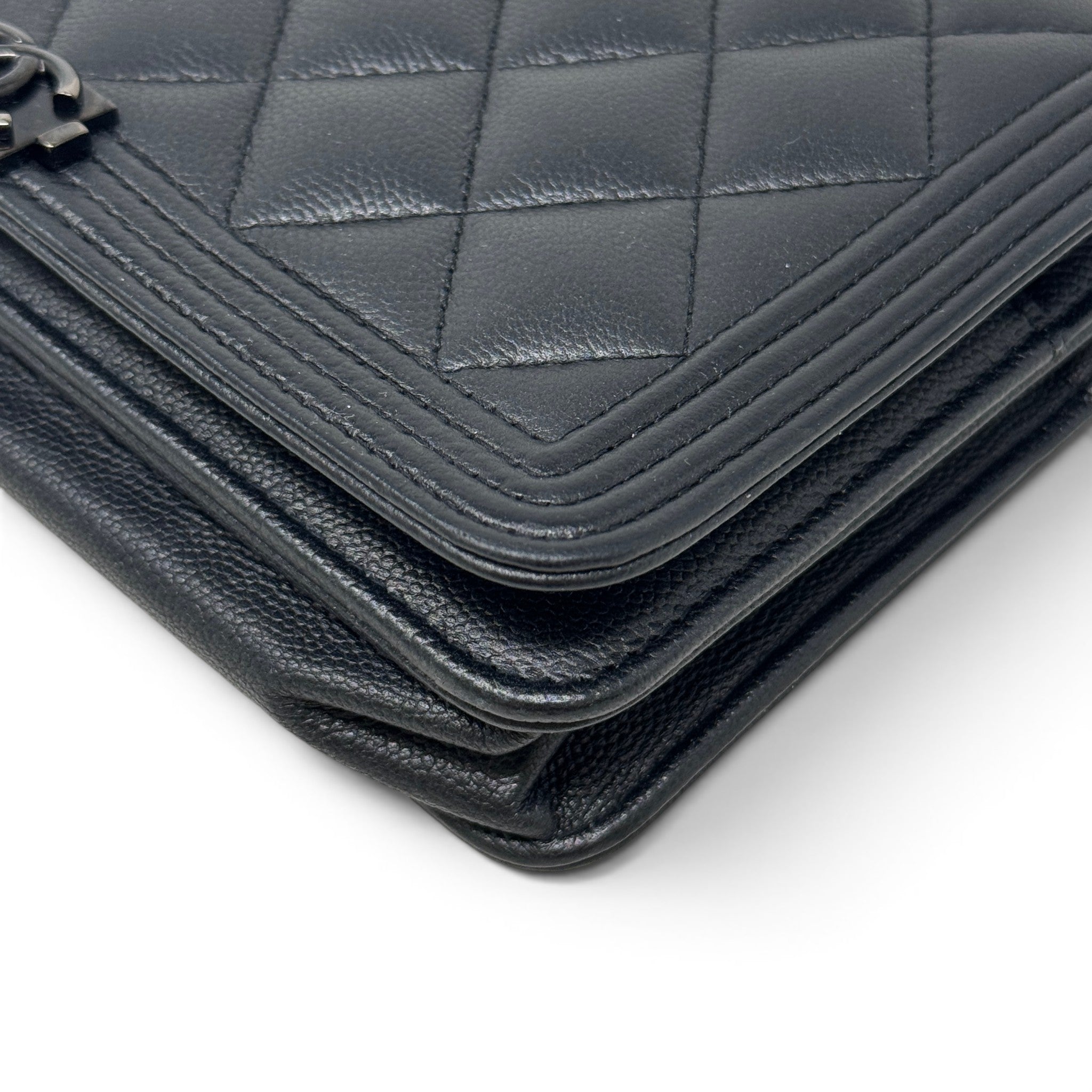 Chanel So Black Boy Wallet On Chain