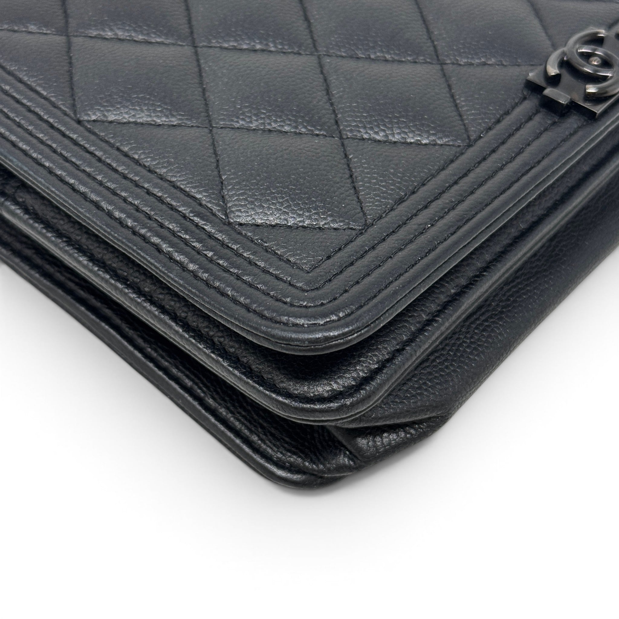 Chanel So Black Boy Wallet On Chain