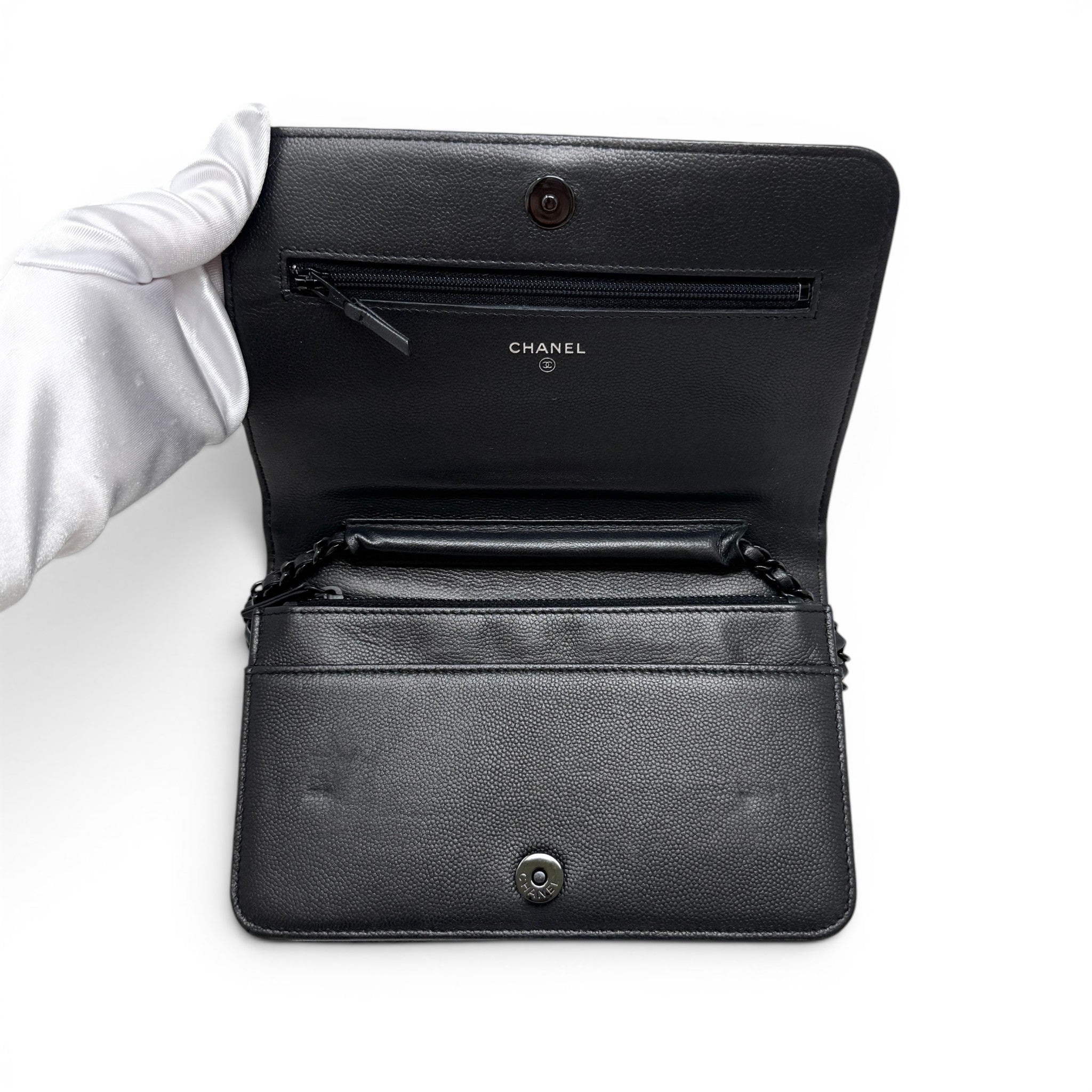 Chanel So Black Boy Wallet On Chain