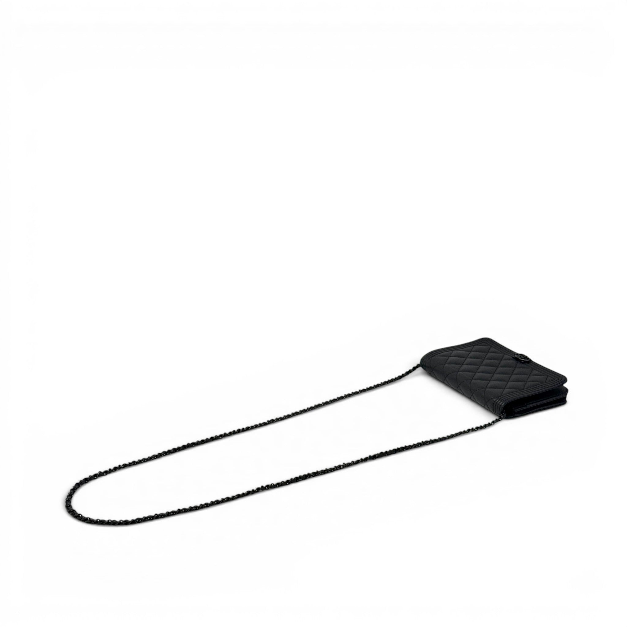 Chanel So Black Boy Wallet On Chain