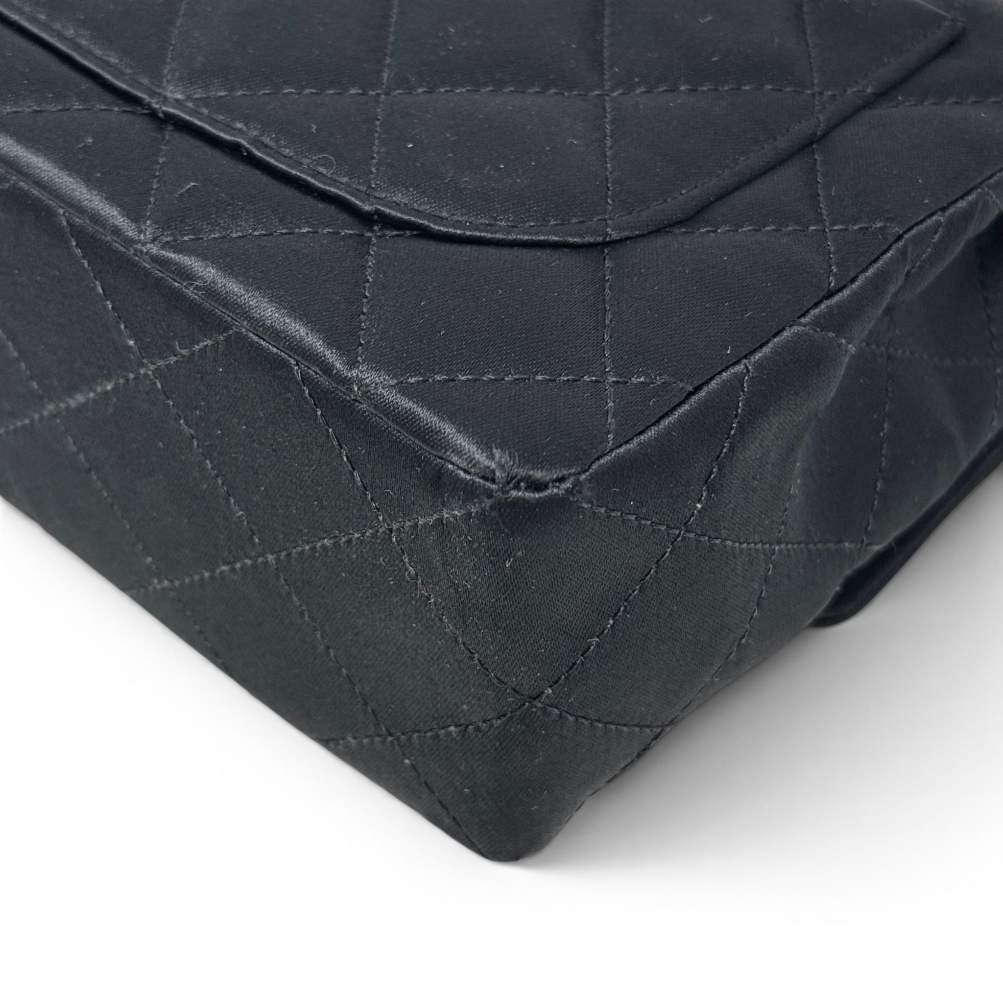 Chanel Black Satin Mini Square Flap