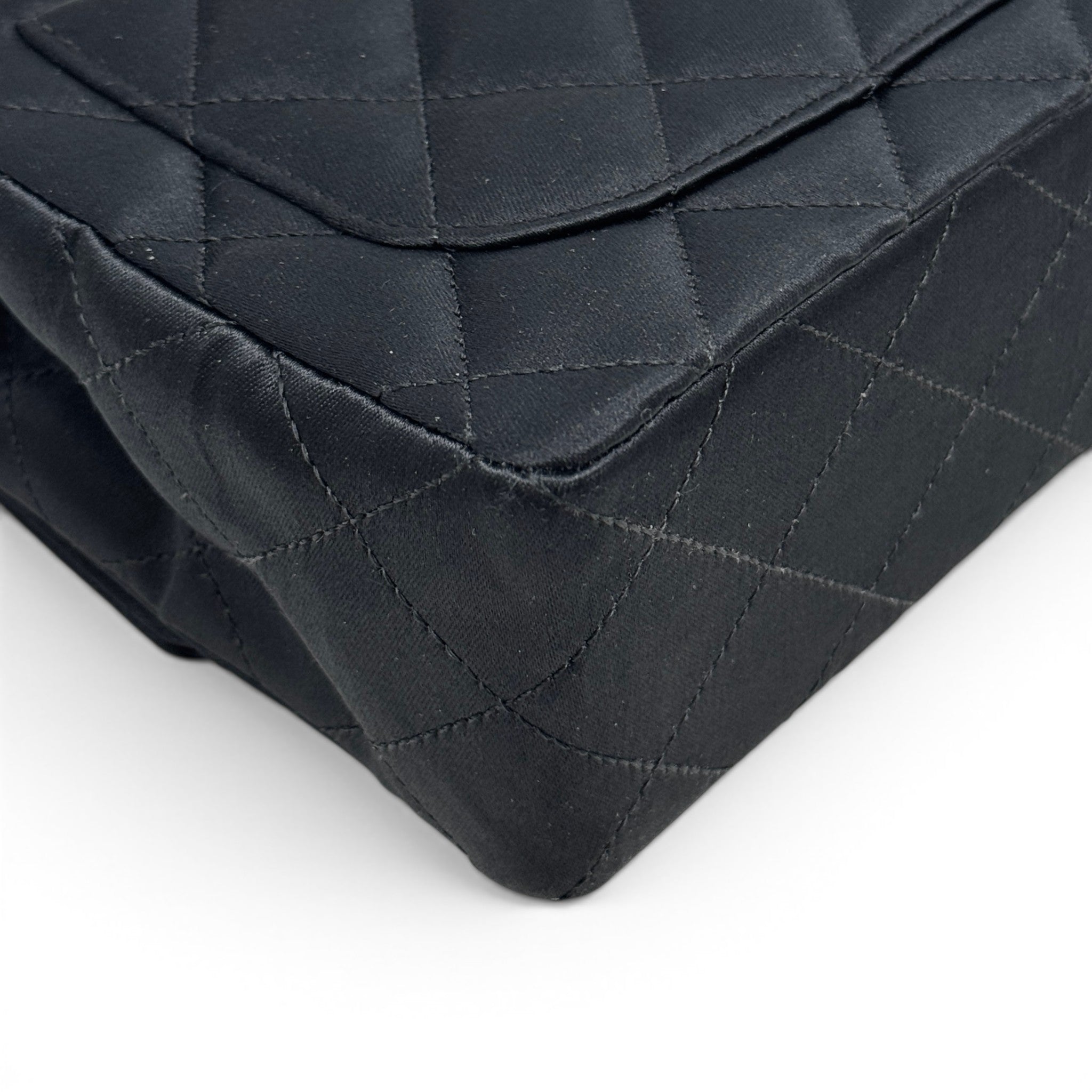 Chanel Black Satin Mini Square Flap