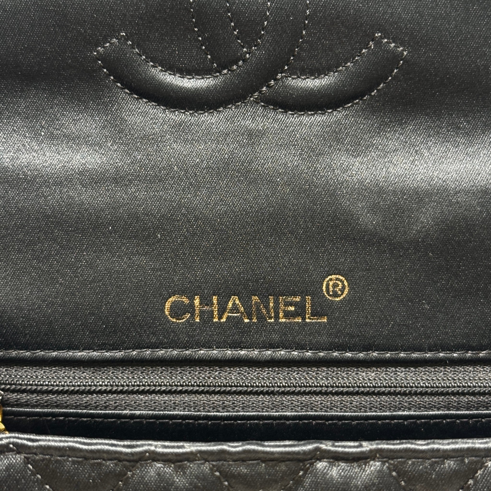 Chanel Black Satin Mini Square Flap