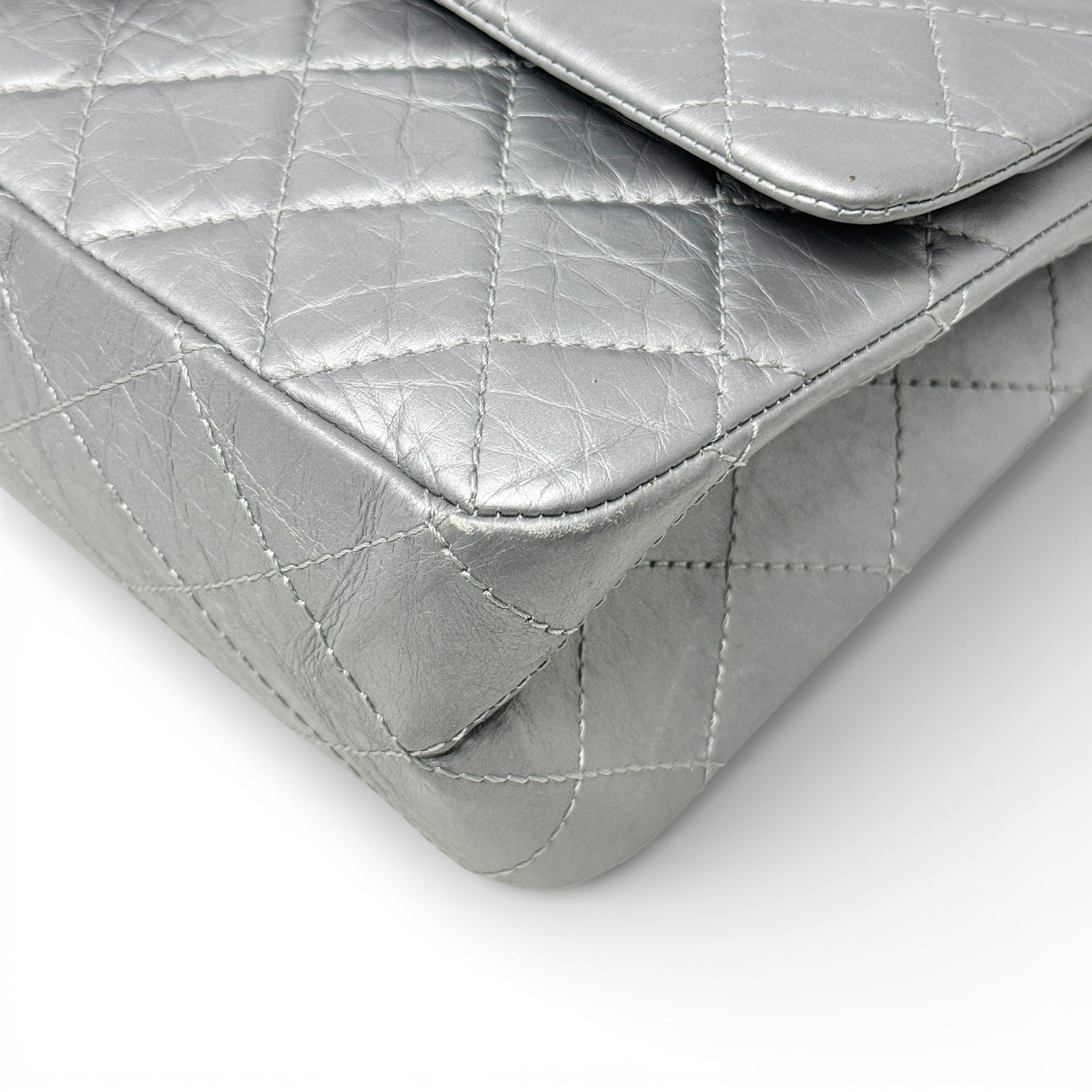 Chanel Silver Calfskin 2.55 Reissue 227