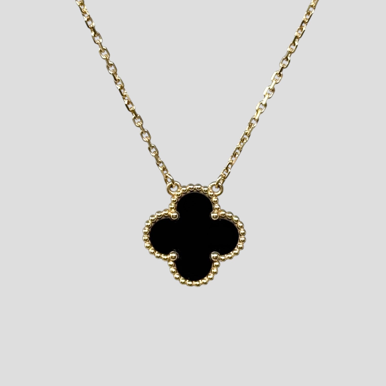 Van Cleef & Arpels Black Vintage Alhambra Pendant