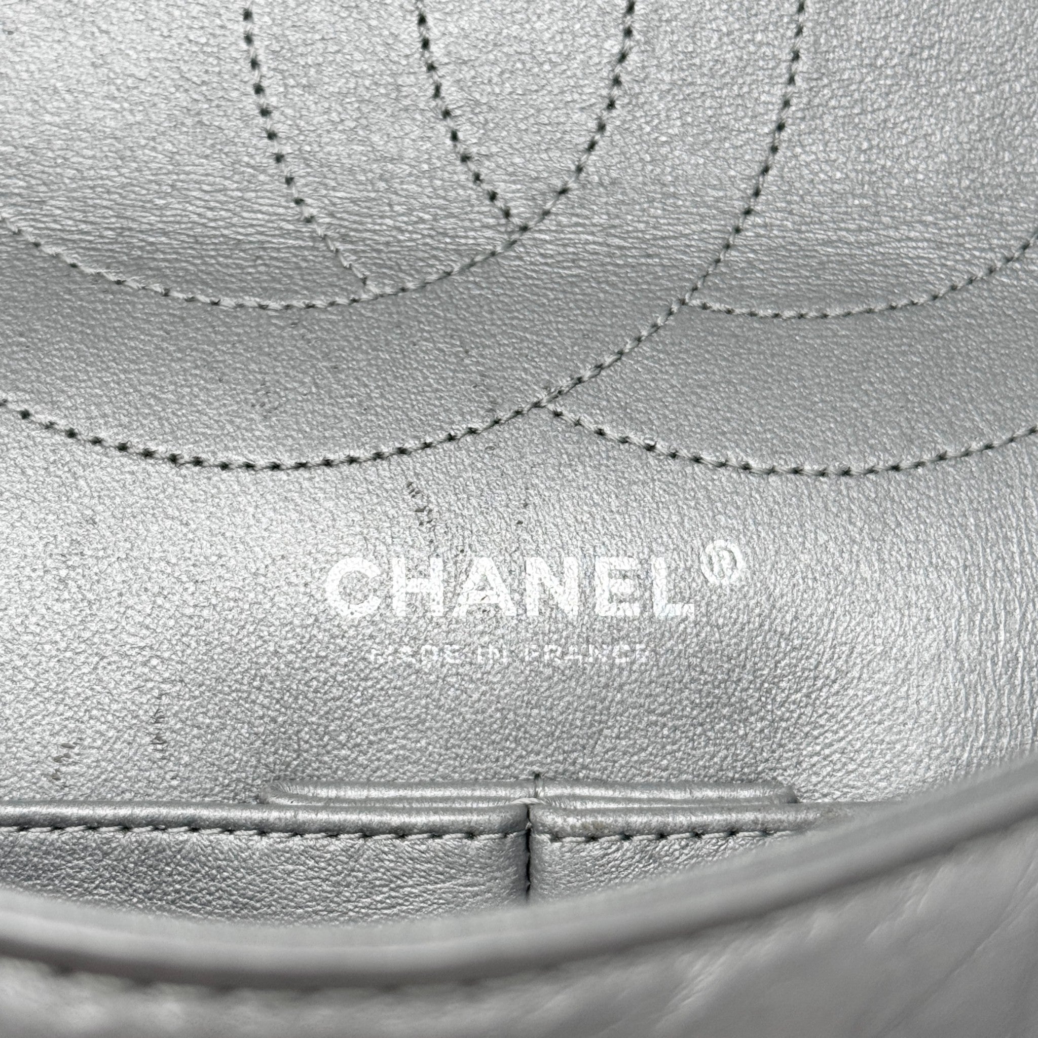 Chanel Silver Calfskin 2.55 Reissue 227