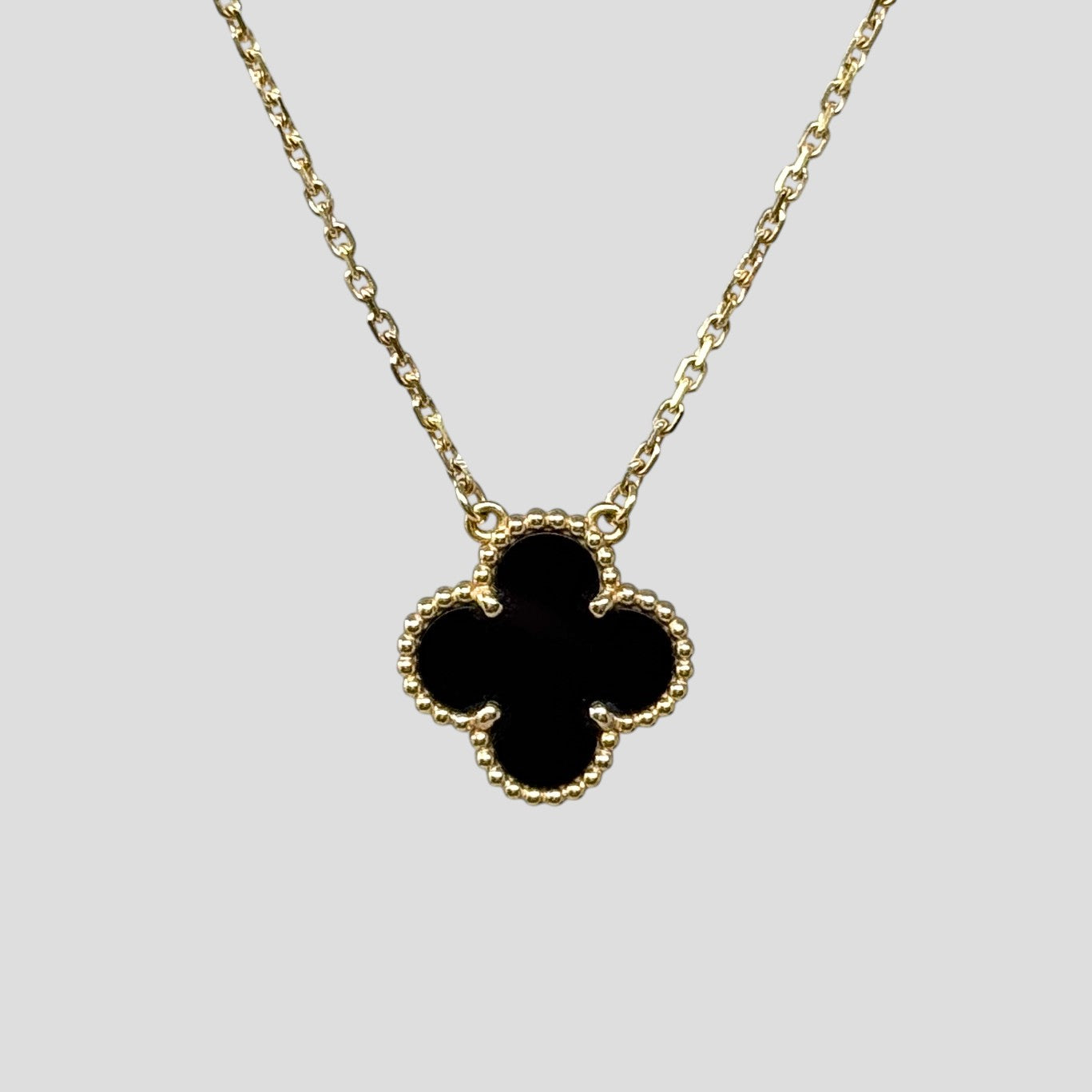 Van Cleef & Arpels Black Vintage Alhambra Pendant