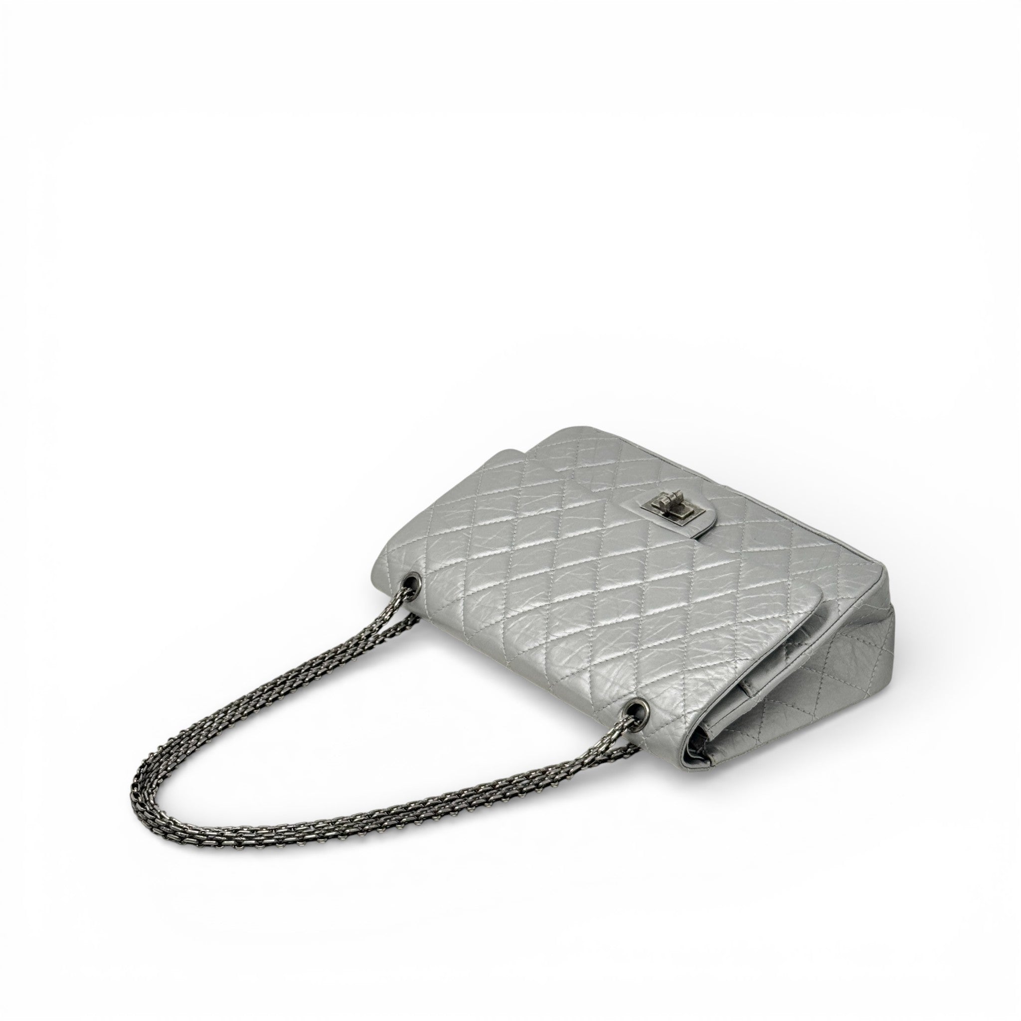 Chanel Silver Calfskin 2.55 Reissue 227