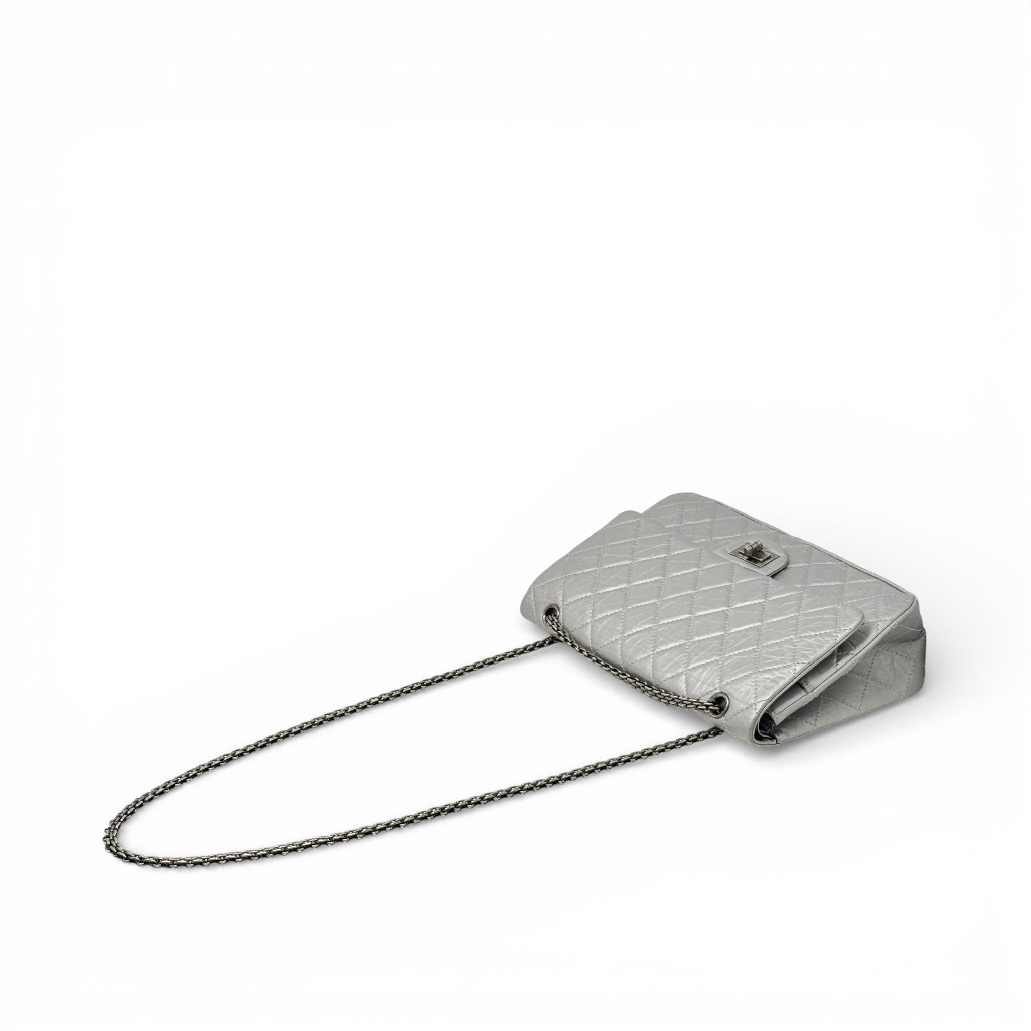 Chanel Silver Calfskin 2.55 Reissue 227