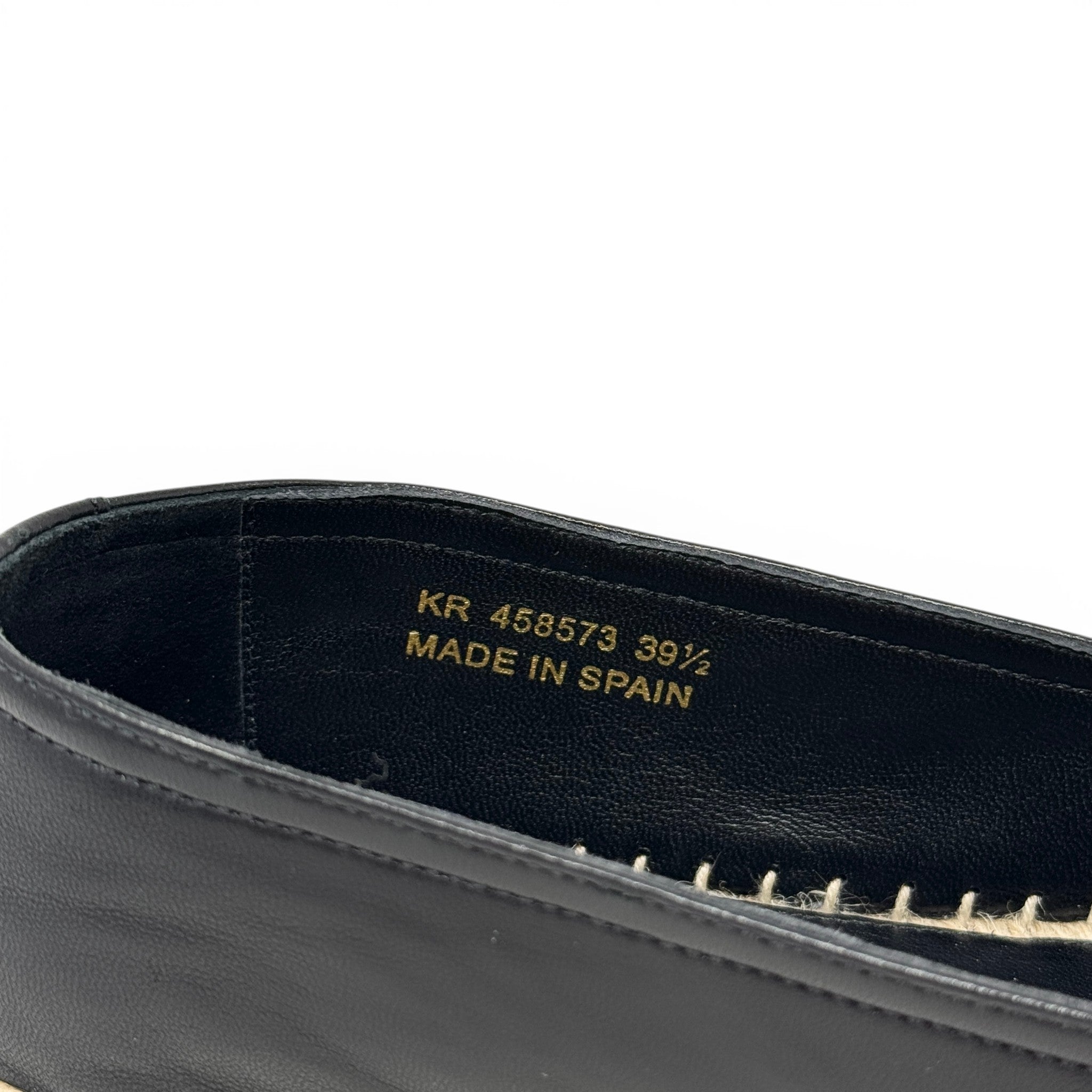 Saint Laurent Black Espadrilles 39.5