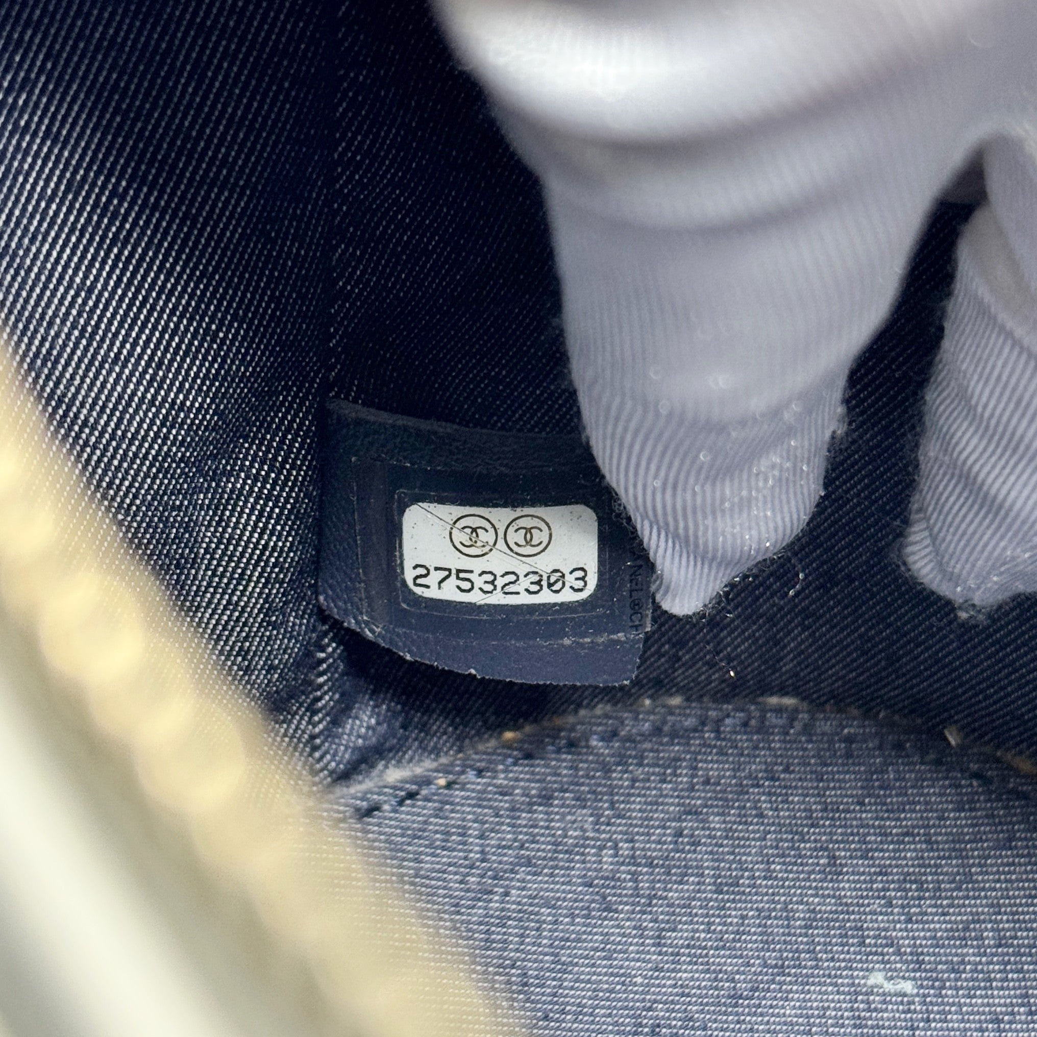 Chanel White CC Mania Vanity Case