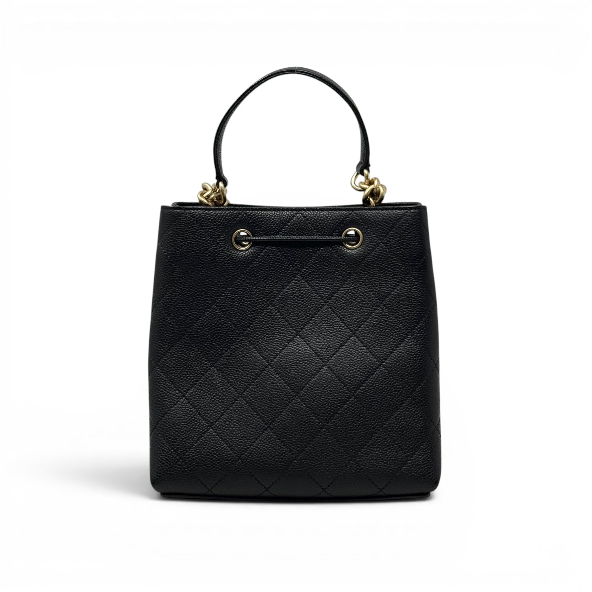Chanel Black Small Drawstring Bucket Bag