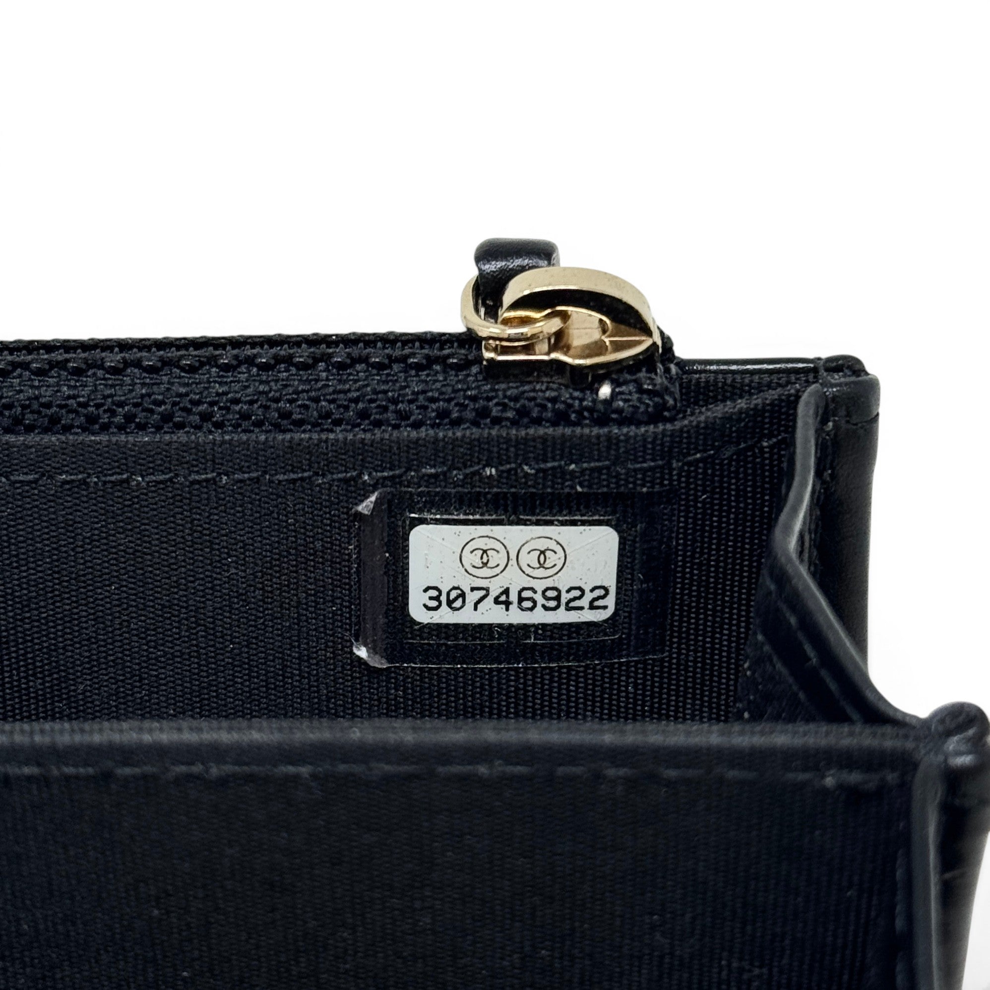 Chanel Black Maxi Pearls Mini Wallet On Chain