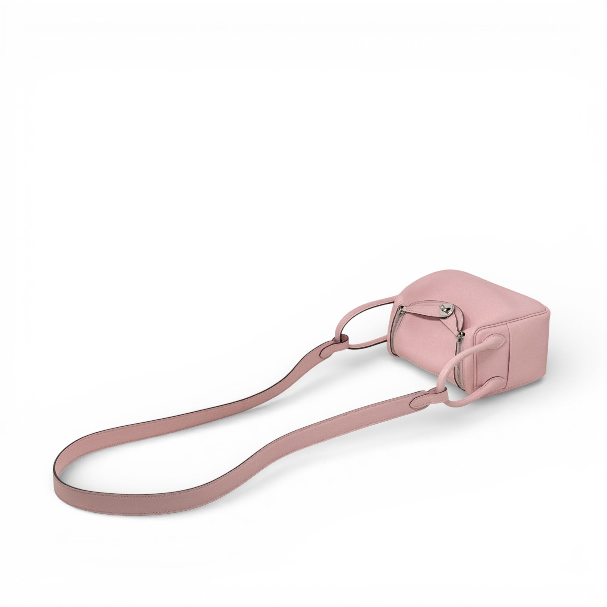 Hermes Rose Sakura Swift Mini Lindy