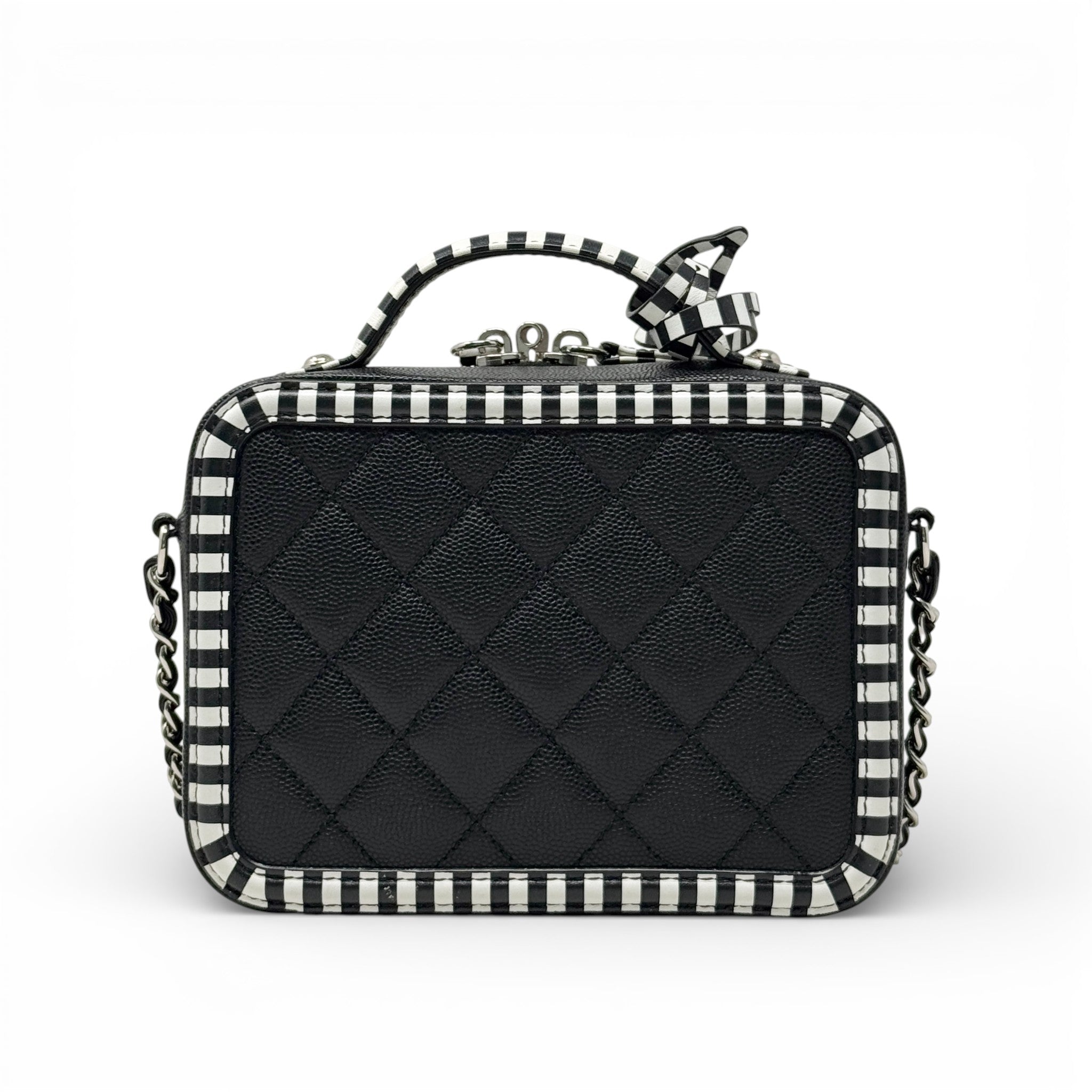 Chanel Black Small Filigree Vanity