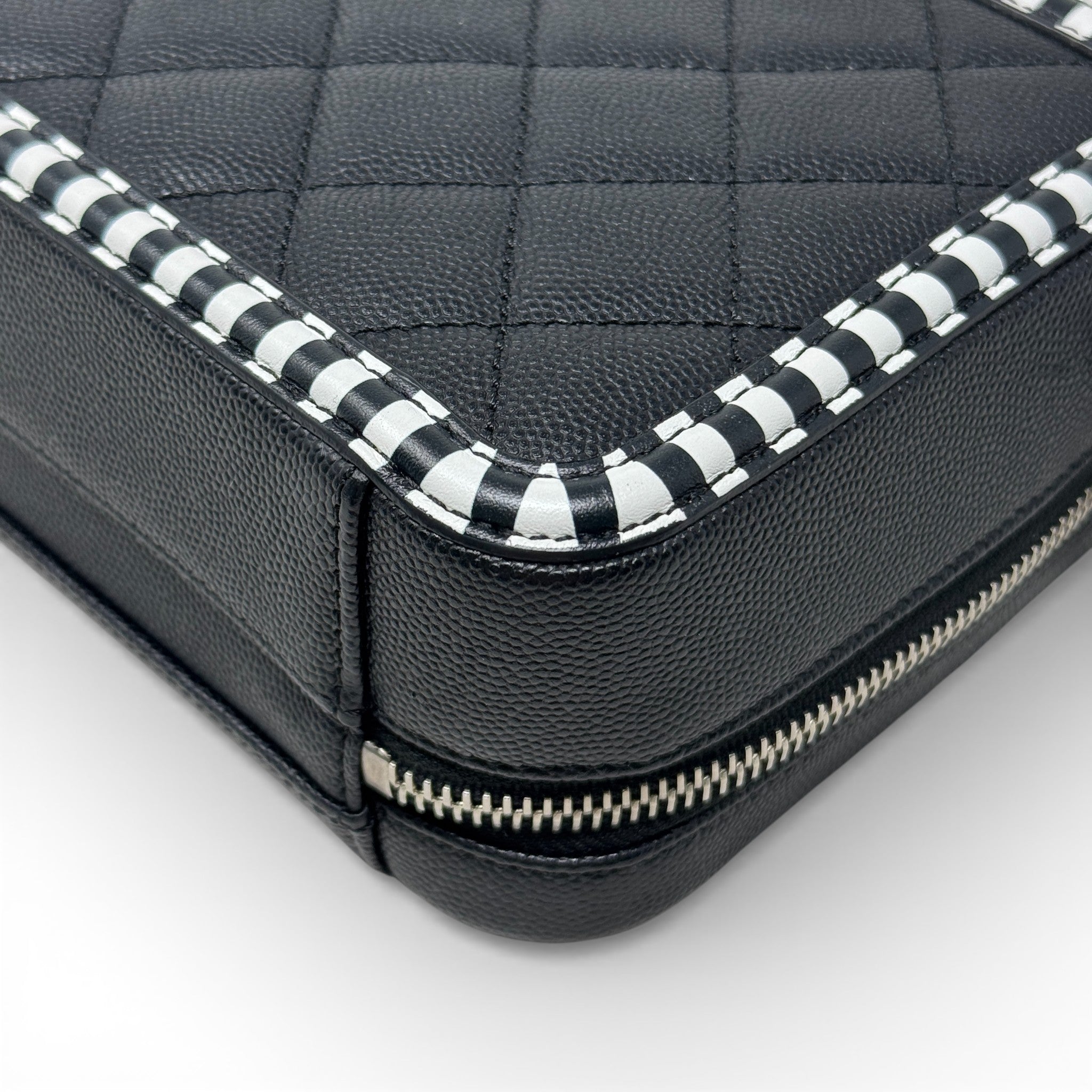 Chanel Black Small Filigree Vanity