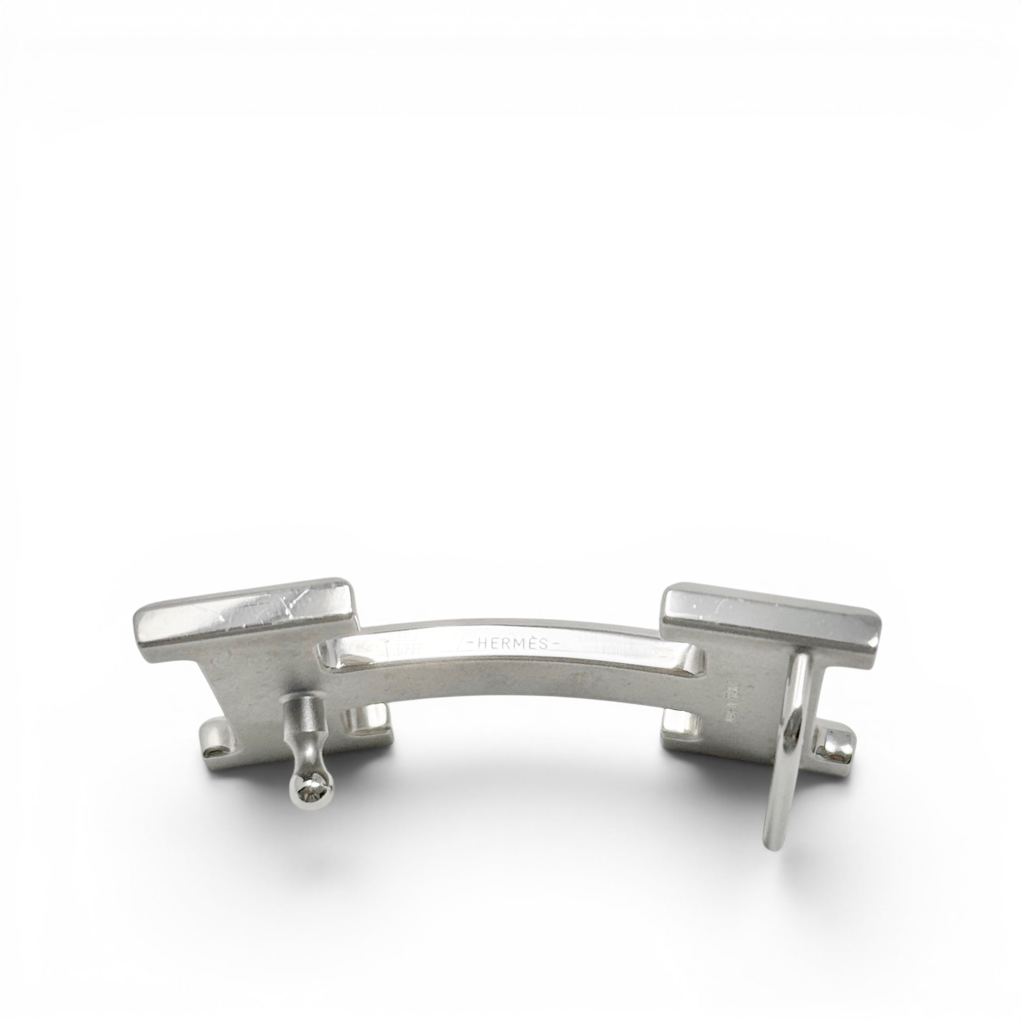 Hermes Etoupe/Noir Reversible Belt 32mm 75