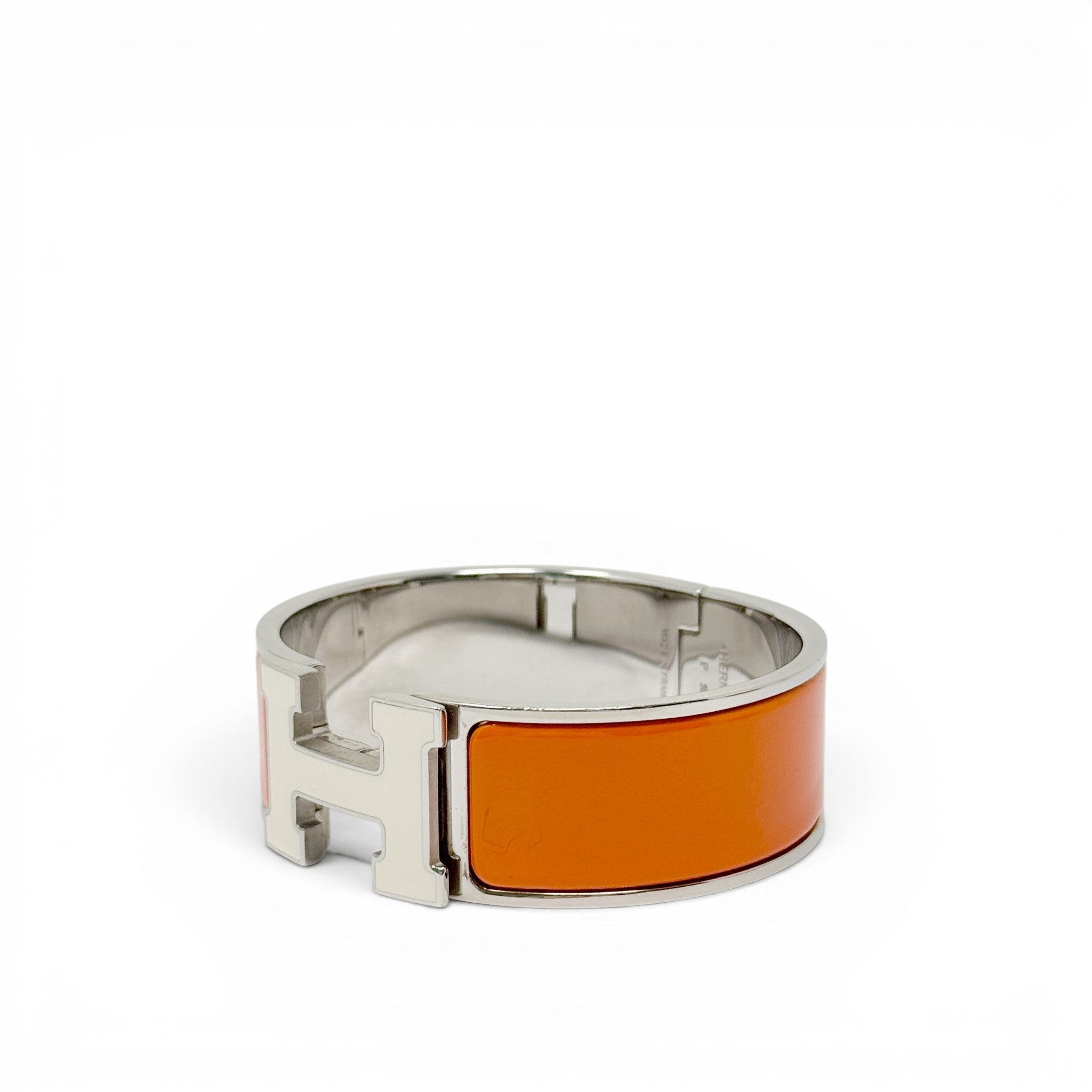 Hermes Orange Clic Clac H Bracelet GM