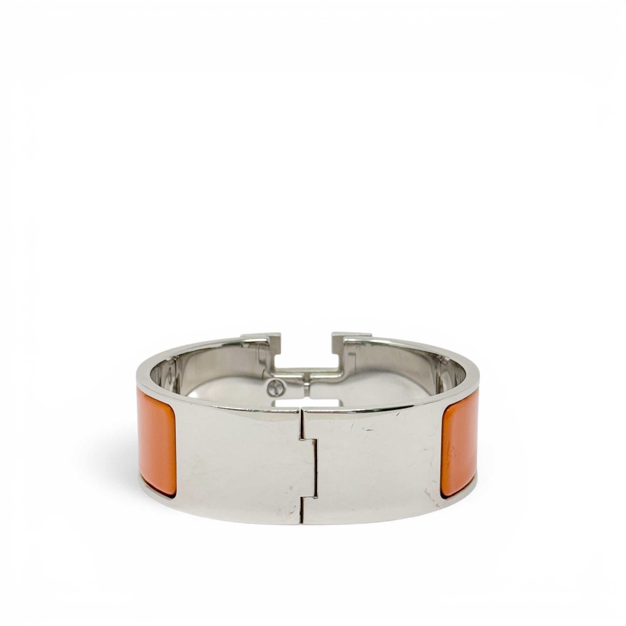 Hermes Orange Clic Clac H Bracelet GM