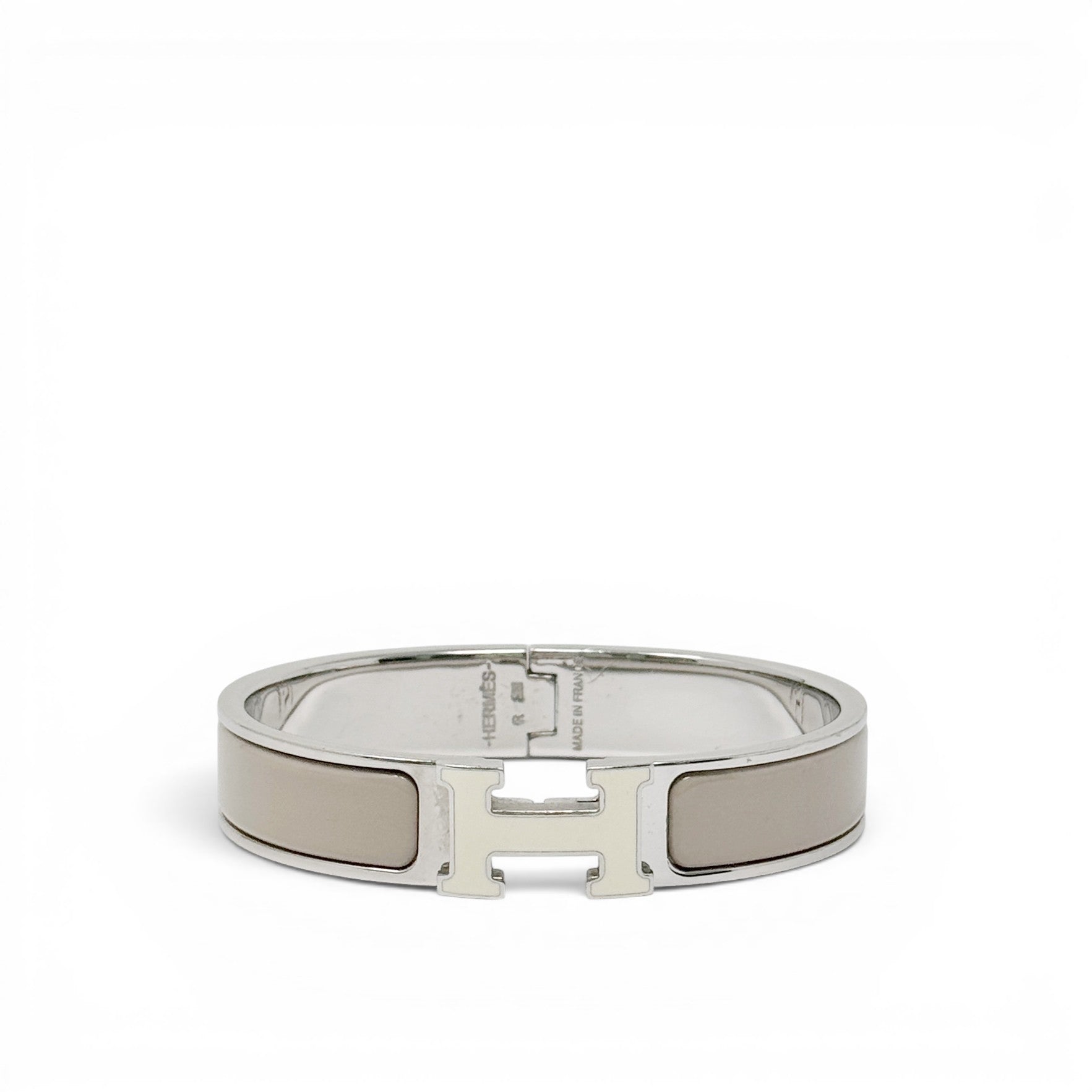 Hermes Grey Clic H Bracelet PM