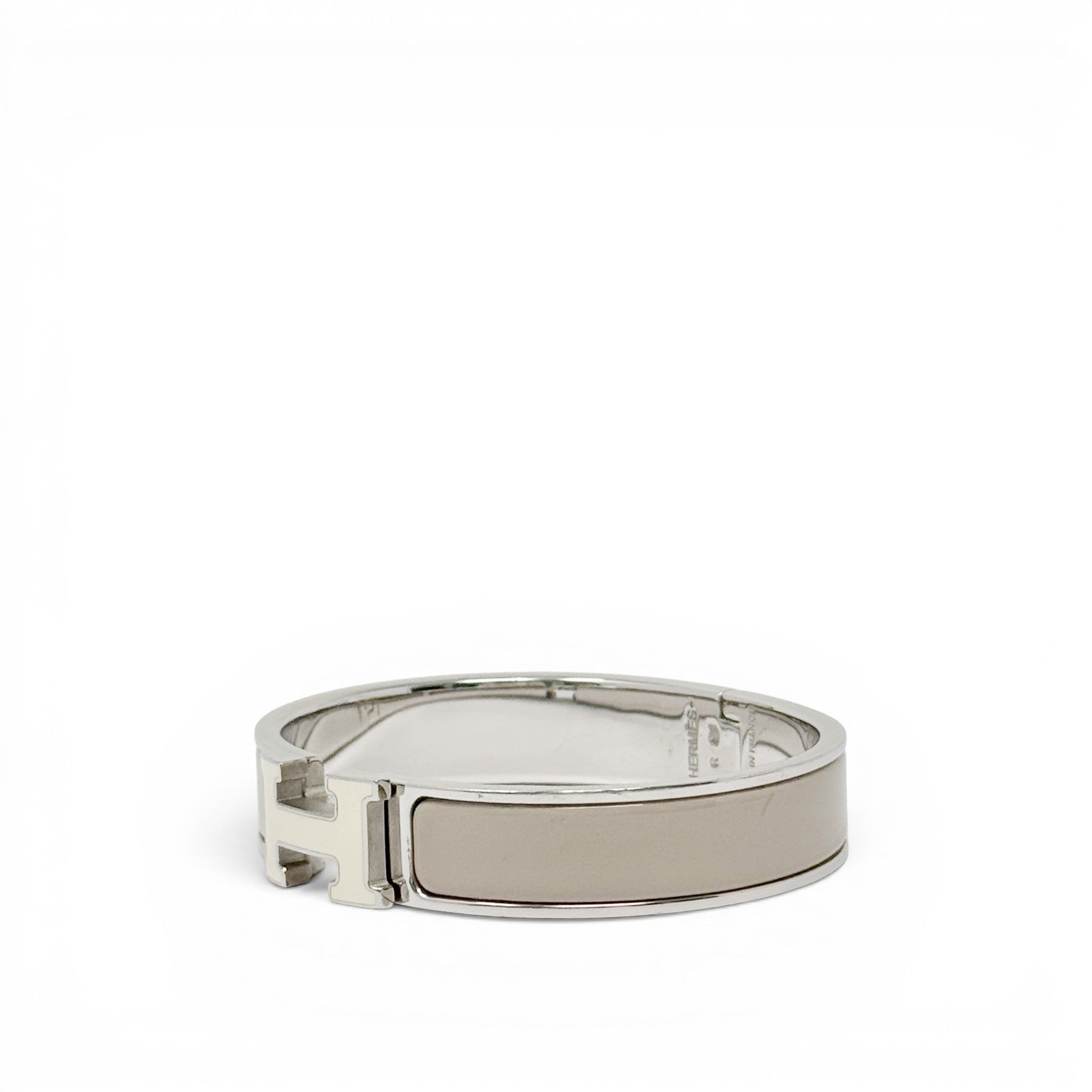 Hermes Grey Clic H Bracelet PM