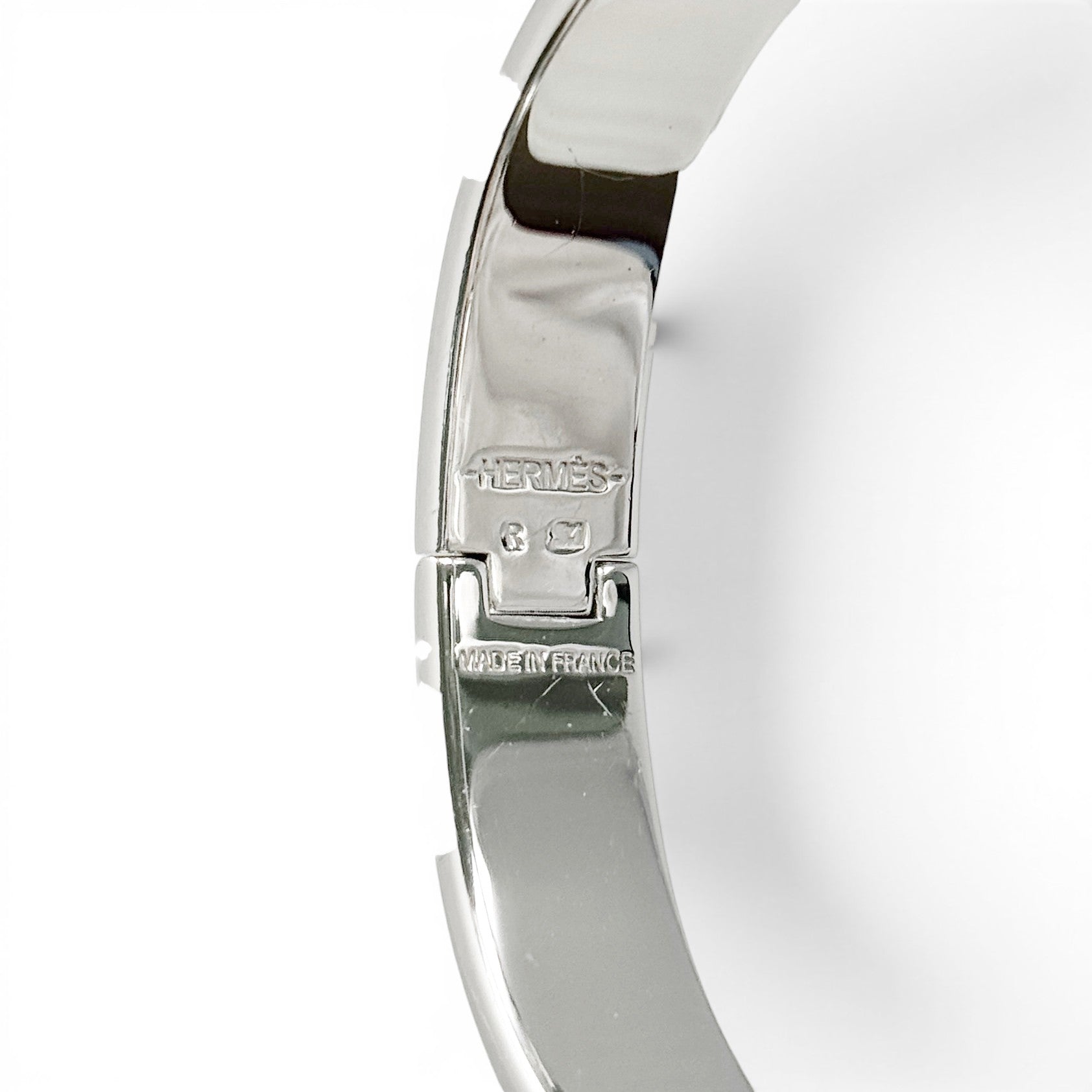 Hermes Grey Clic H Bracelet PM
